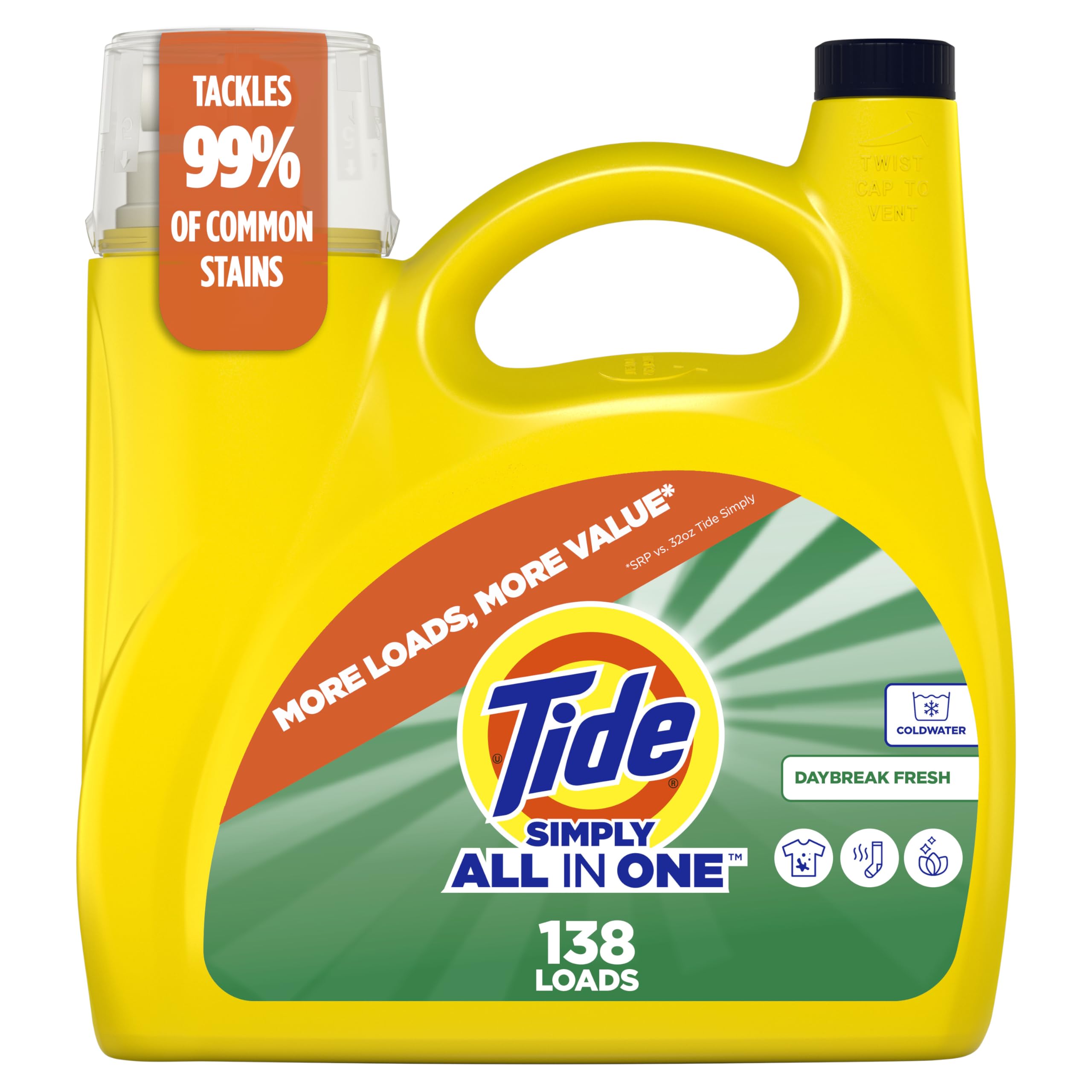 Tide botella frontal mostrando tamaño y ahorro