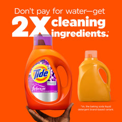 Tide textura del detergente líquido mostrando concentración de limpieza