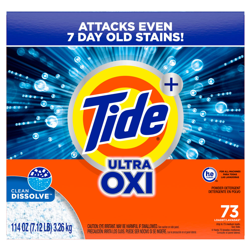 Tide Ultra OXI Powder espuma controlada en lavadora, menos residuos