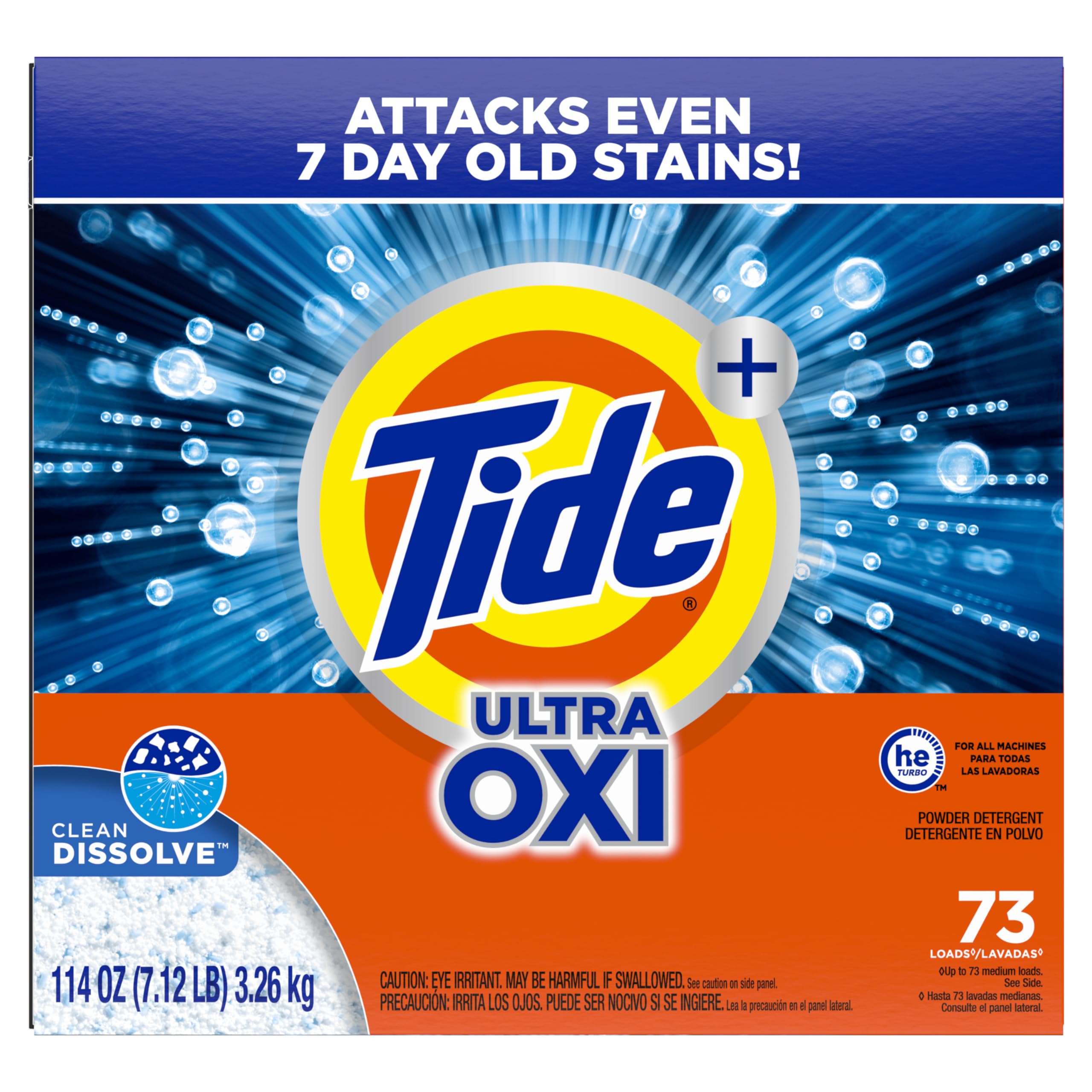 Tide Ultra OXI Powder ambiente doméstico mostrando ropa limpia y fresca