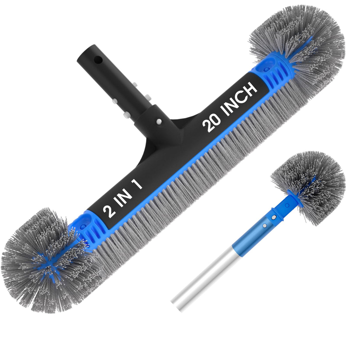 TidyMister front view of 20-inch brush head showing wide cleaning surface and fit