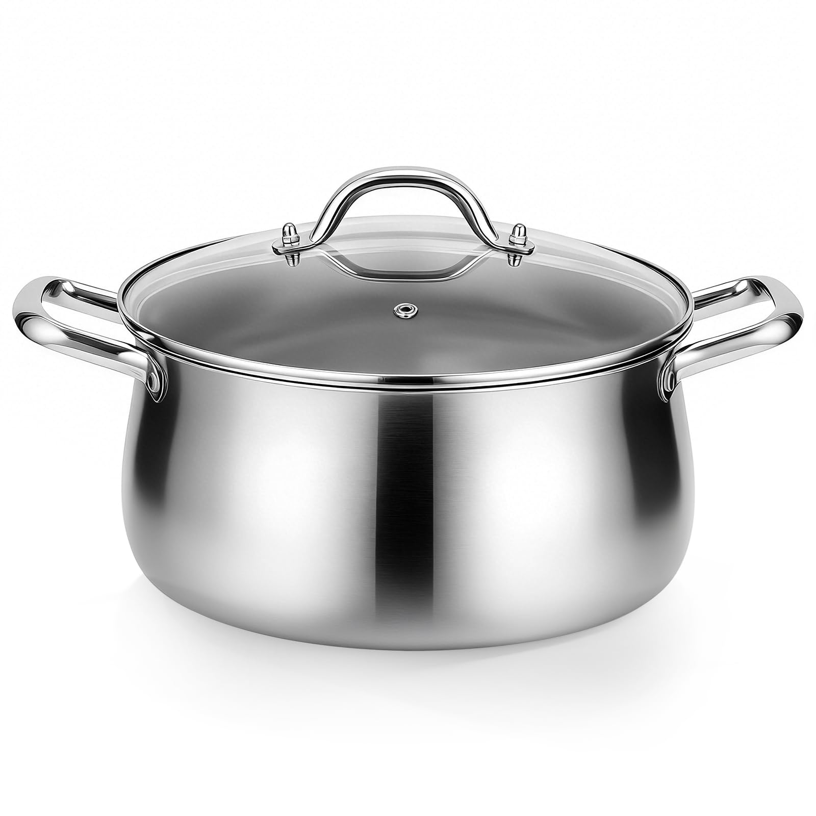 tifanso olla frontal con tapa mostrando capacidad y acabado duradero
