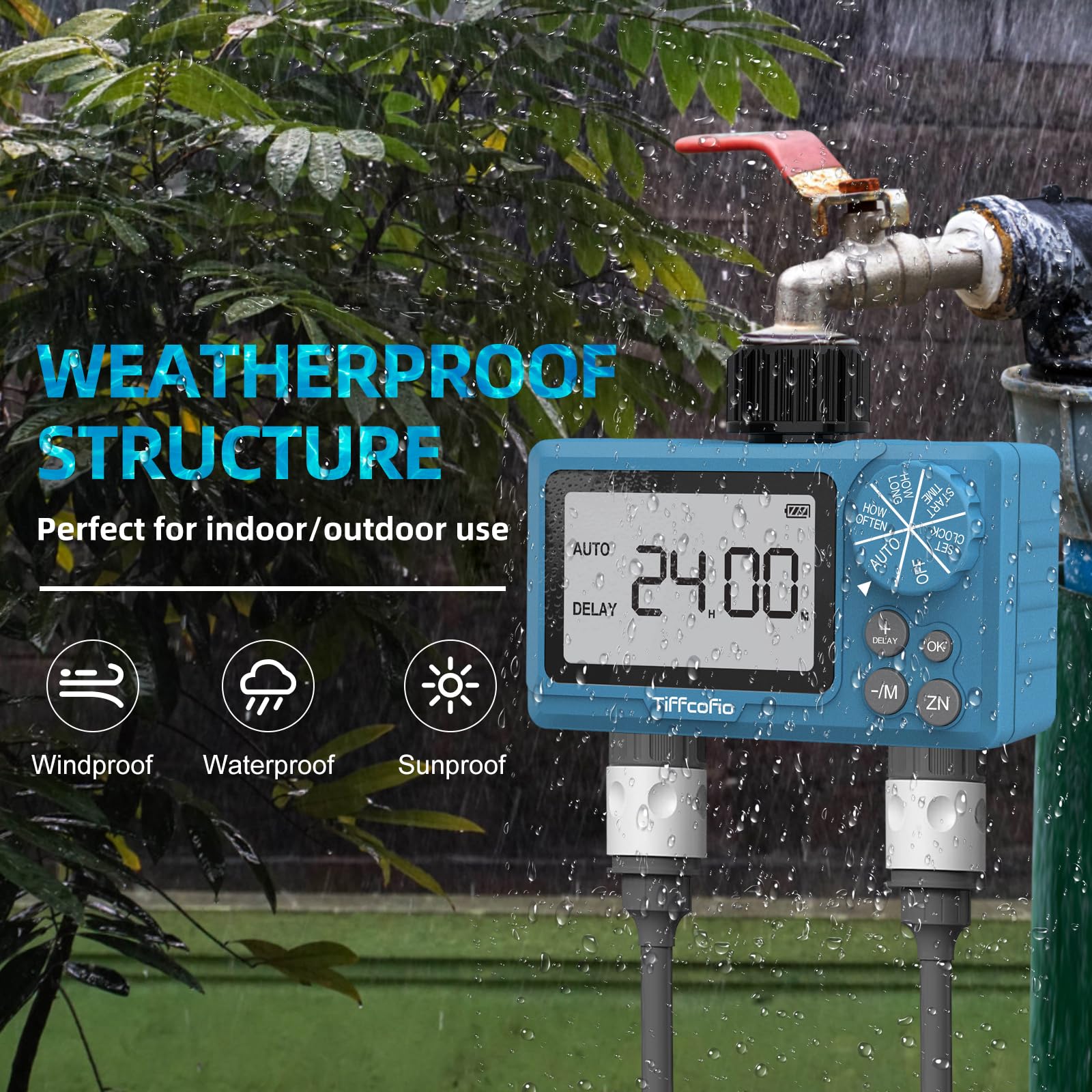Tiffcofio carcasa resistente mostrando material duradero para exteriores