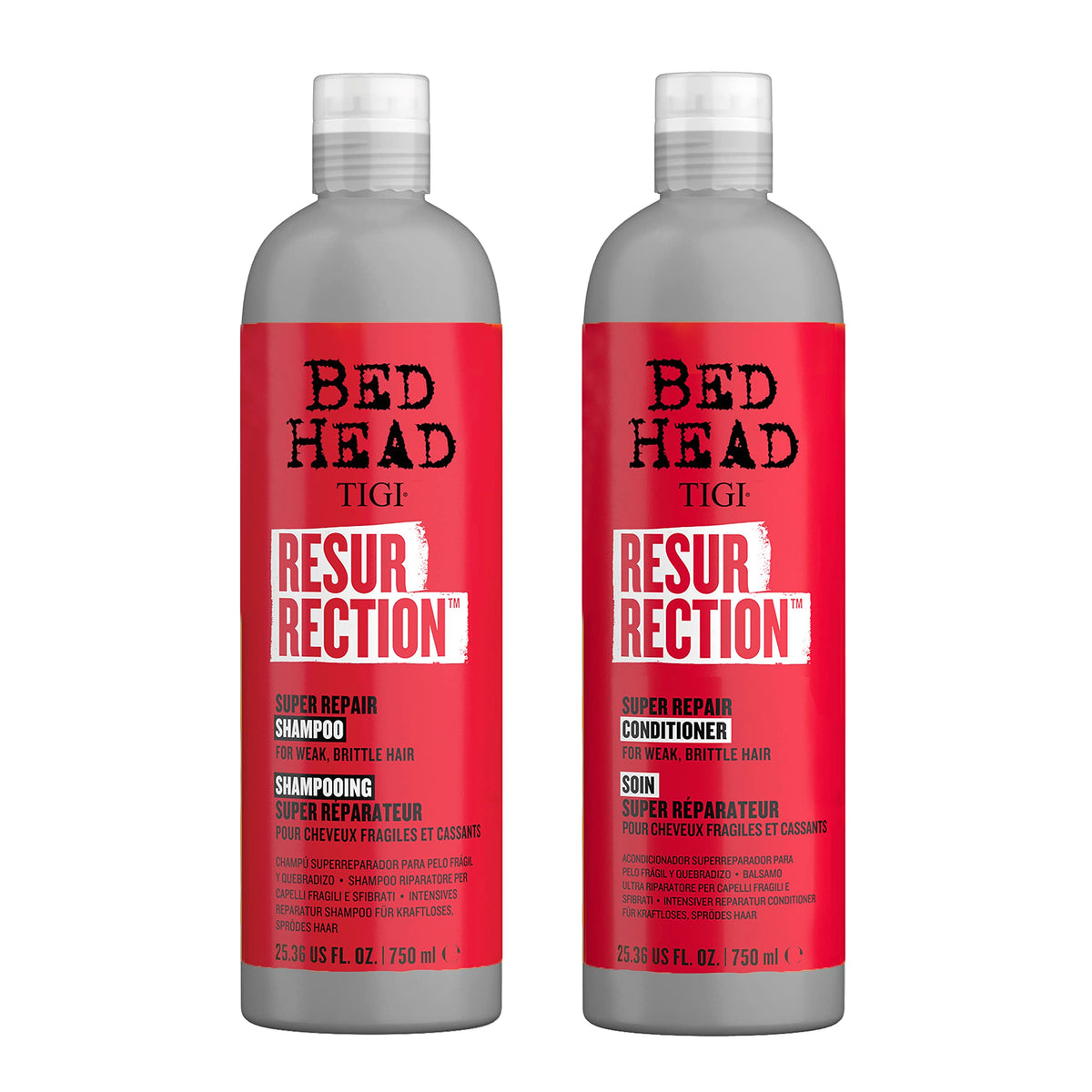 TIGI Bed Head imagen frontal del set mostrando envases y beneficio de reparación