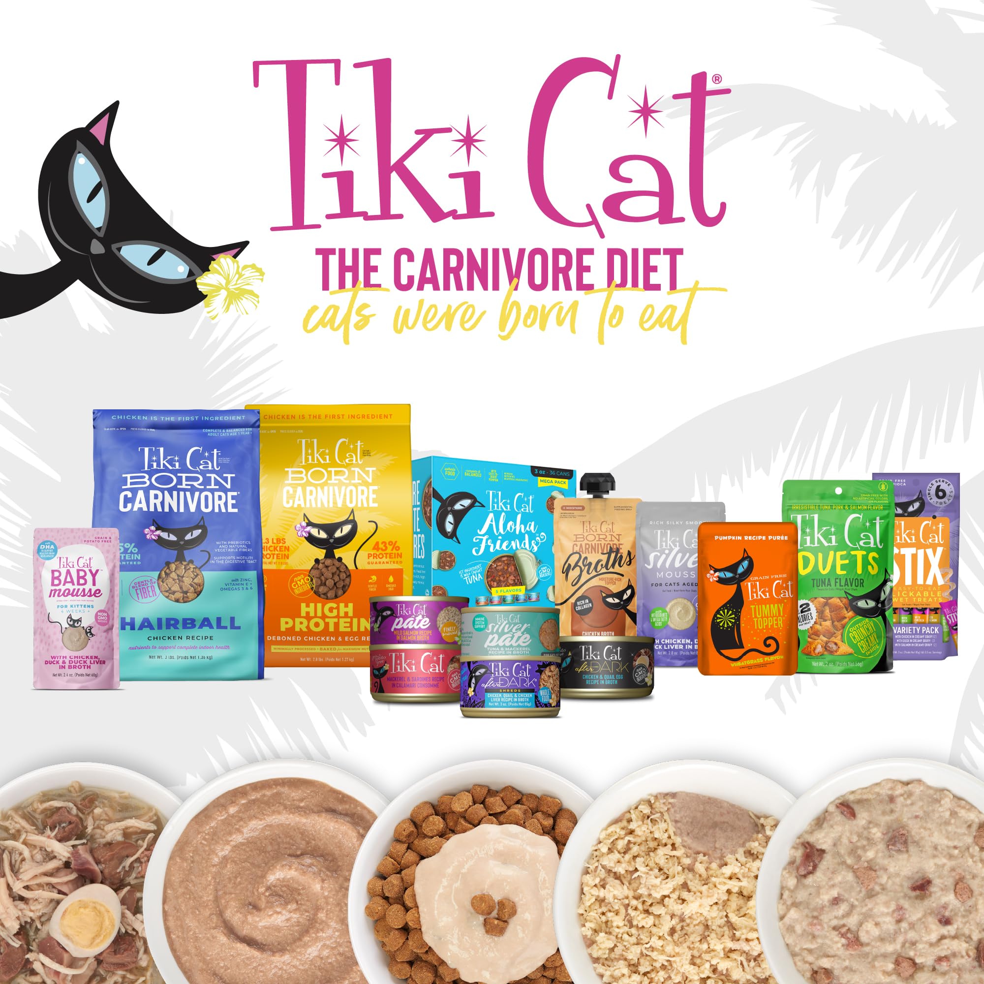 Gato sénior comiendo Tiki Cat Silver paté con apetito renovado