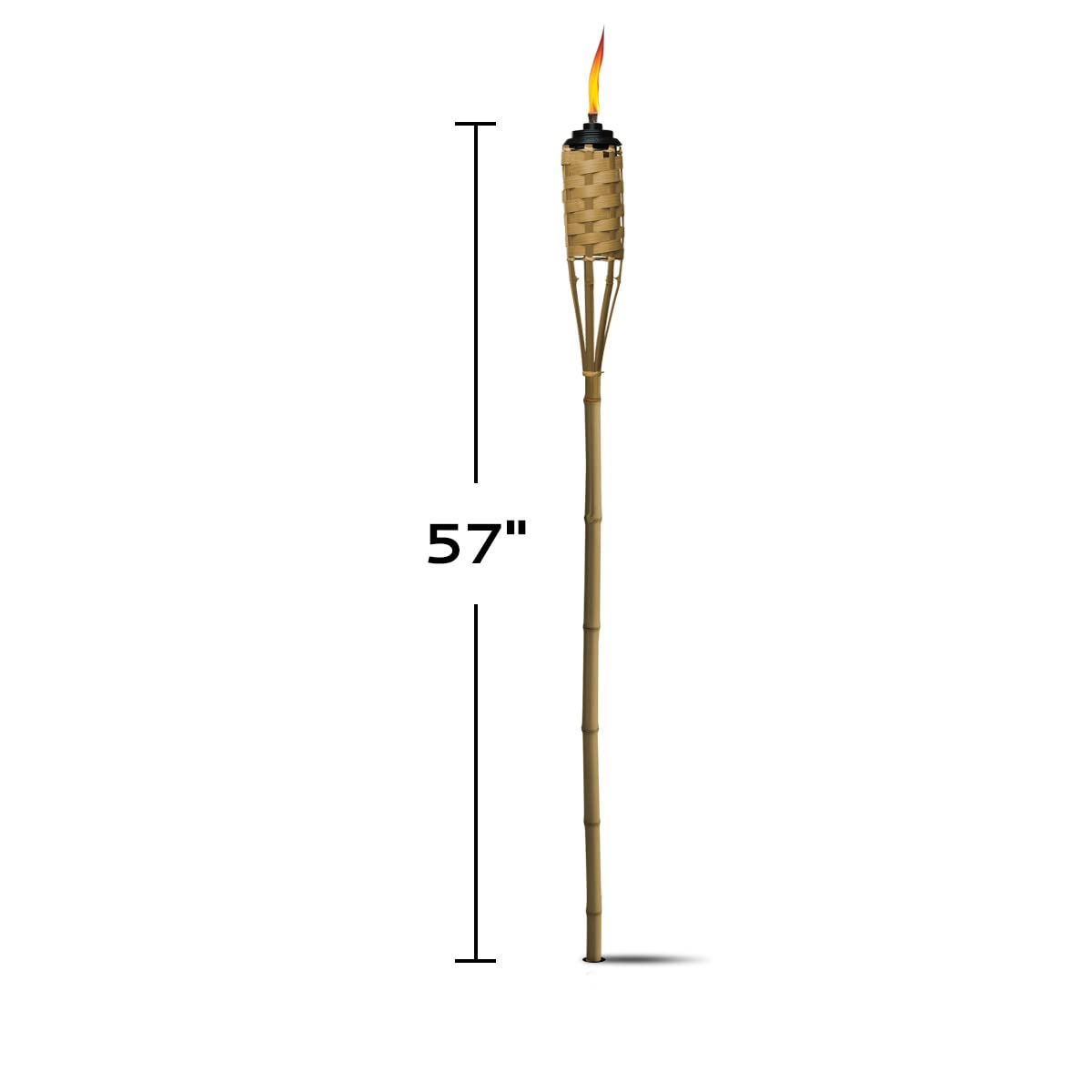 TIKI antorcha junto a una silla para comparar escala y planificar instalación