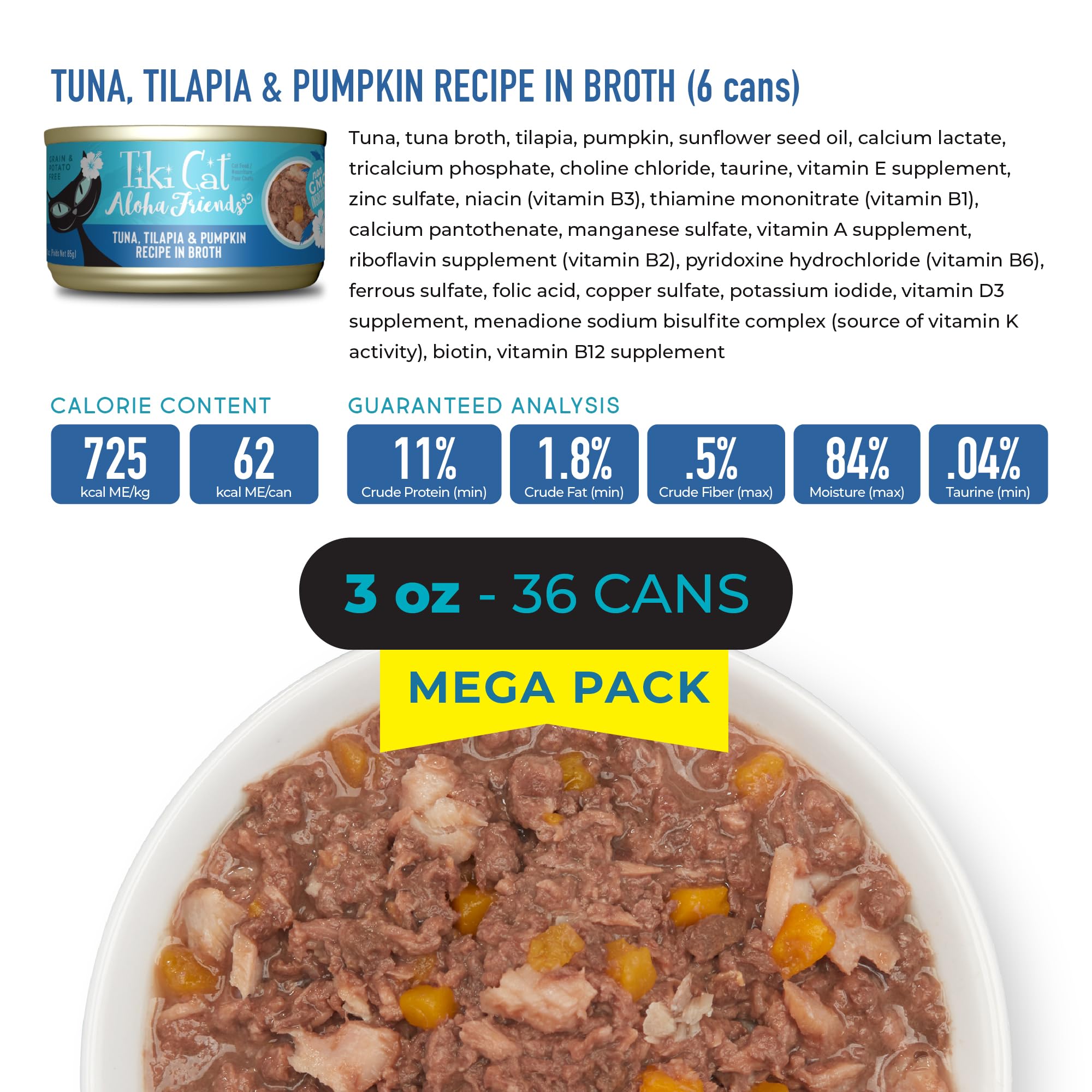 TIKI PETS porción servida en plato que facilita medición diaria