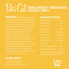 TIKI PETS primer plano de croquetas, textura visible y calidad proteica