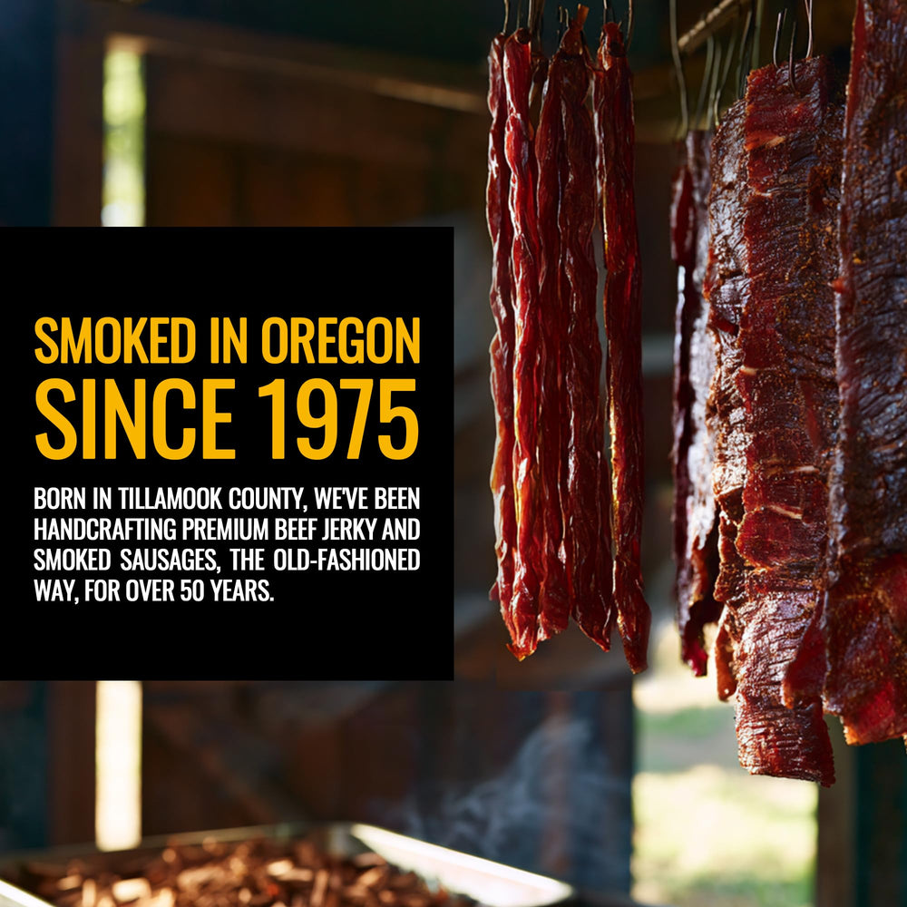 Tillamook Country Smoker porción servida en plato para visualizar tamaño y proteína
