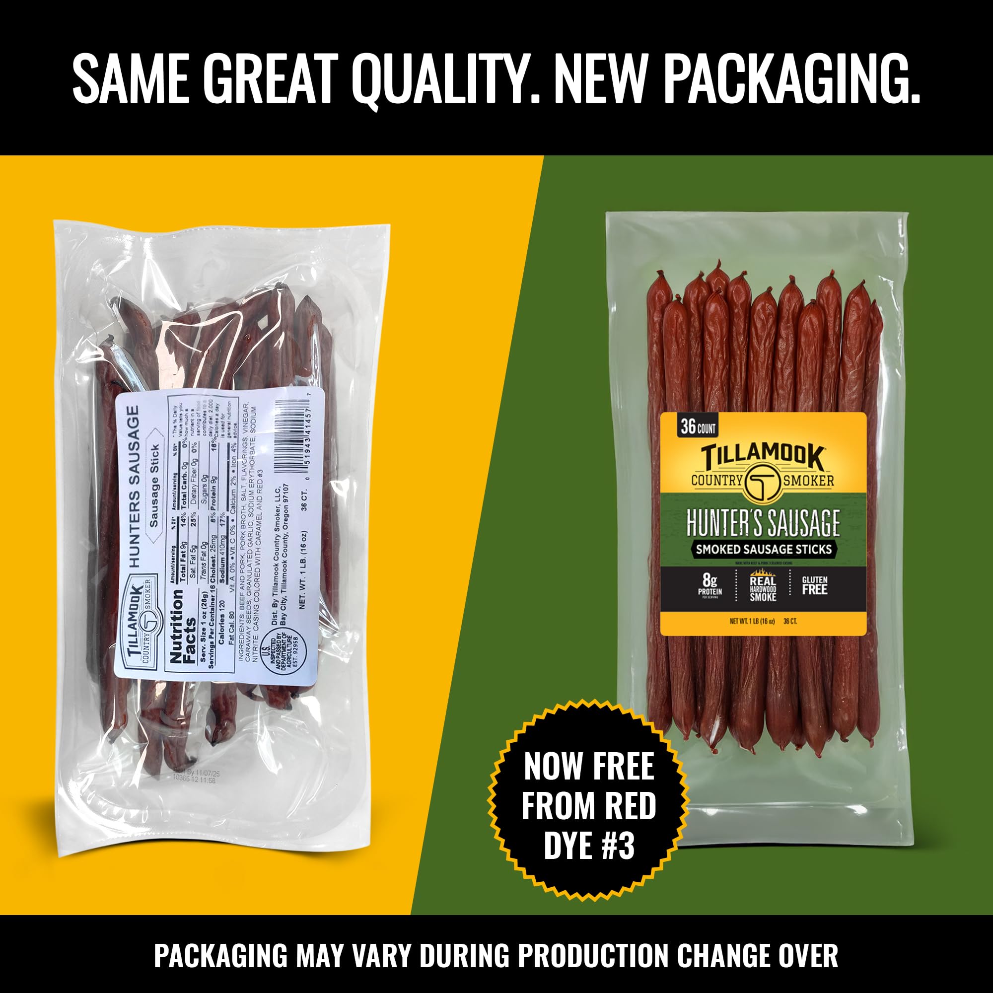 Tillamook Country Smoker escena de merienda con palitos y bebida saludable lista