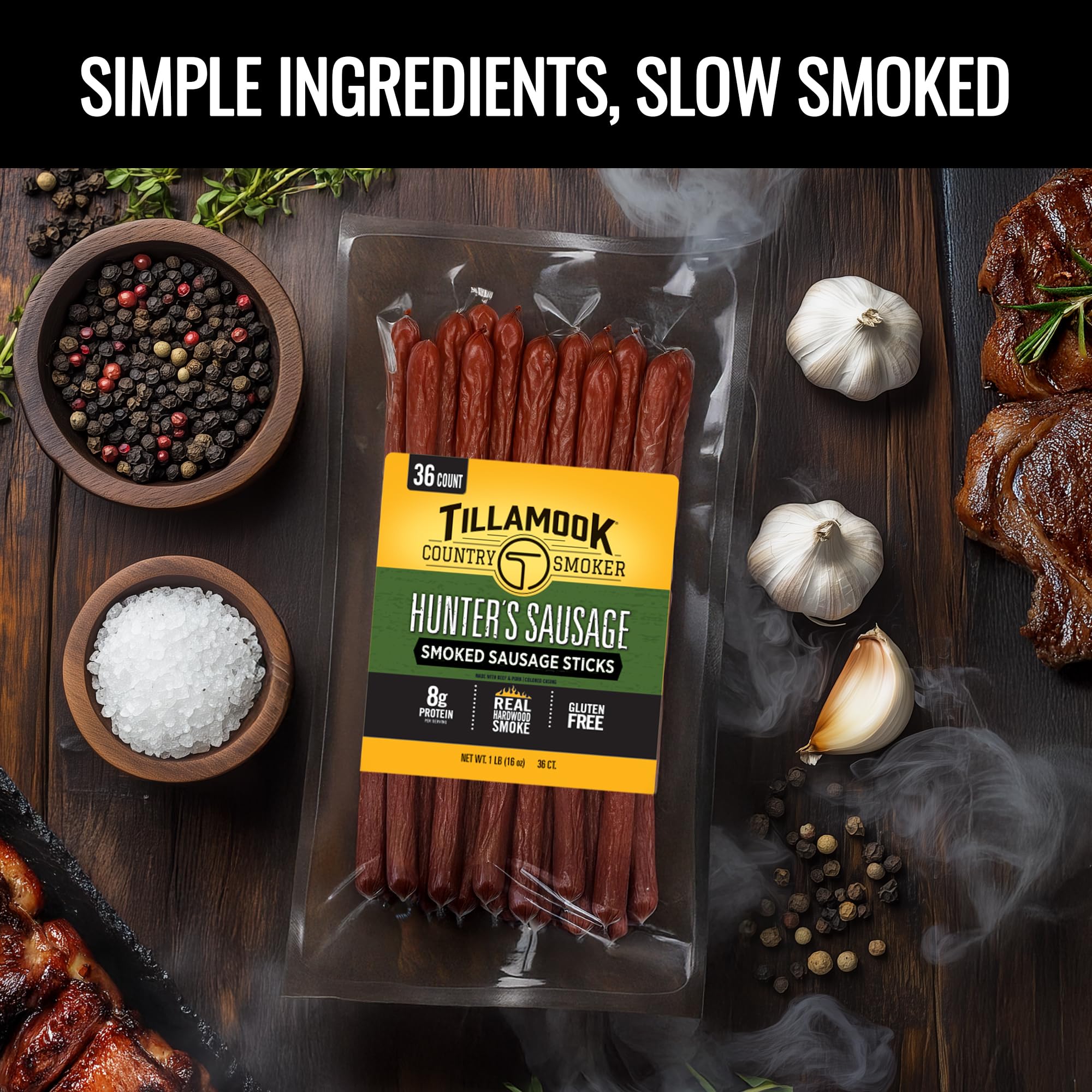 Tillamook Country Smoker palito en mano listo para comer portable y práctico