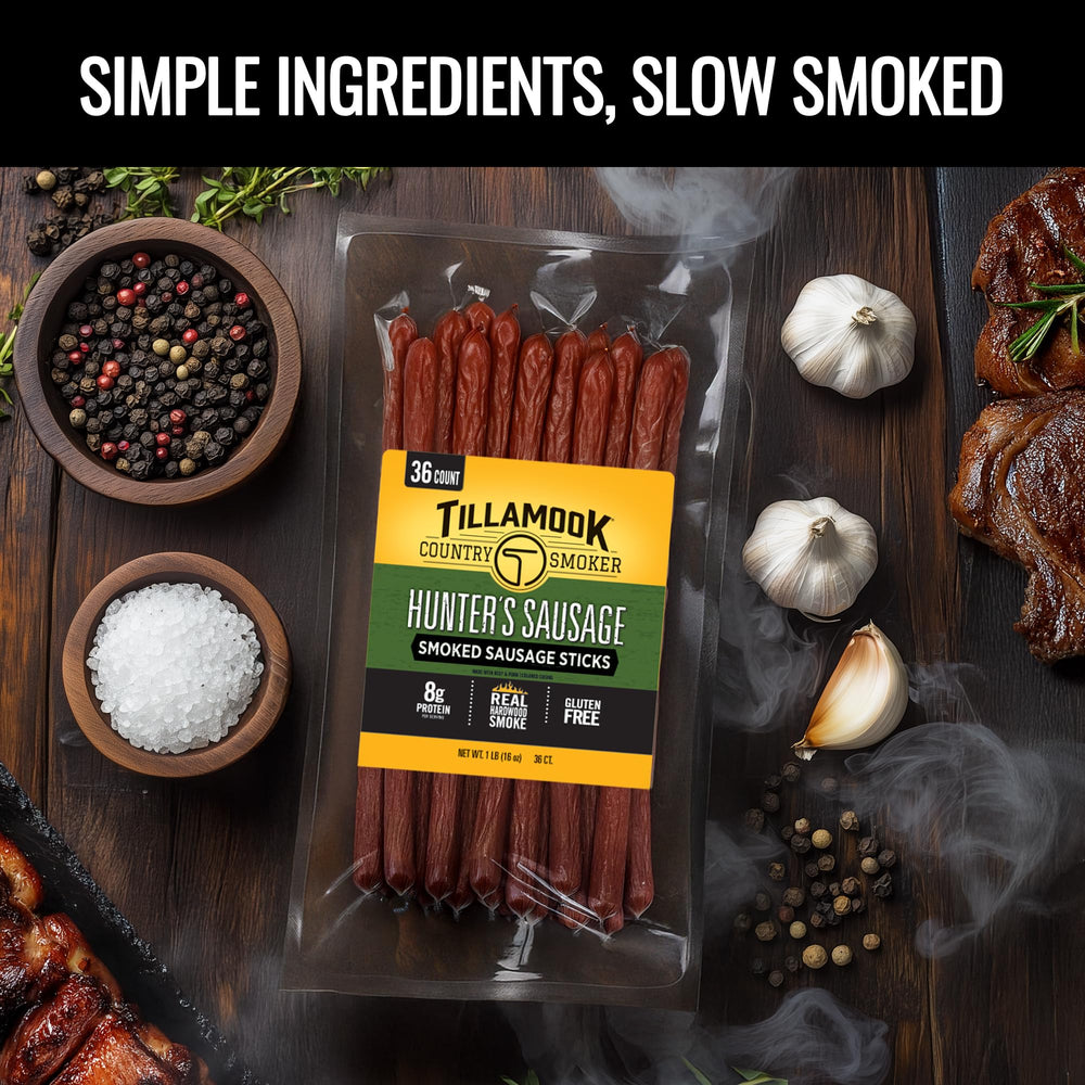 Tillamook Country Smoker palito en mano listo para comer portable y práctico