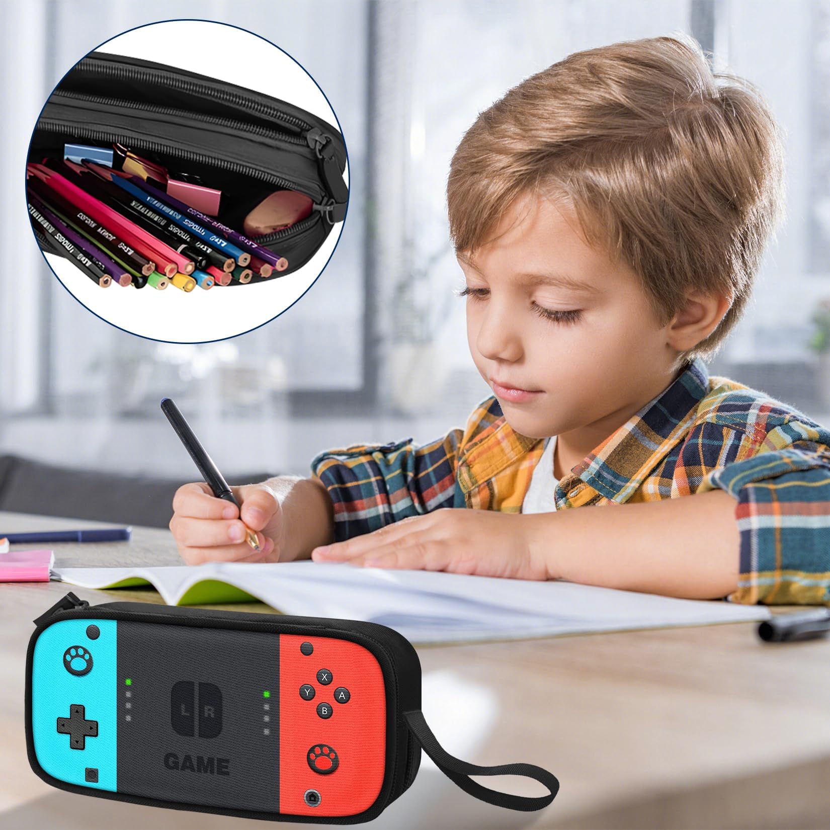 TILYTADLY estuche junto a regla muestra escala y gran capacidad