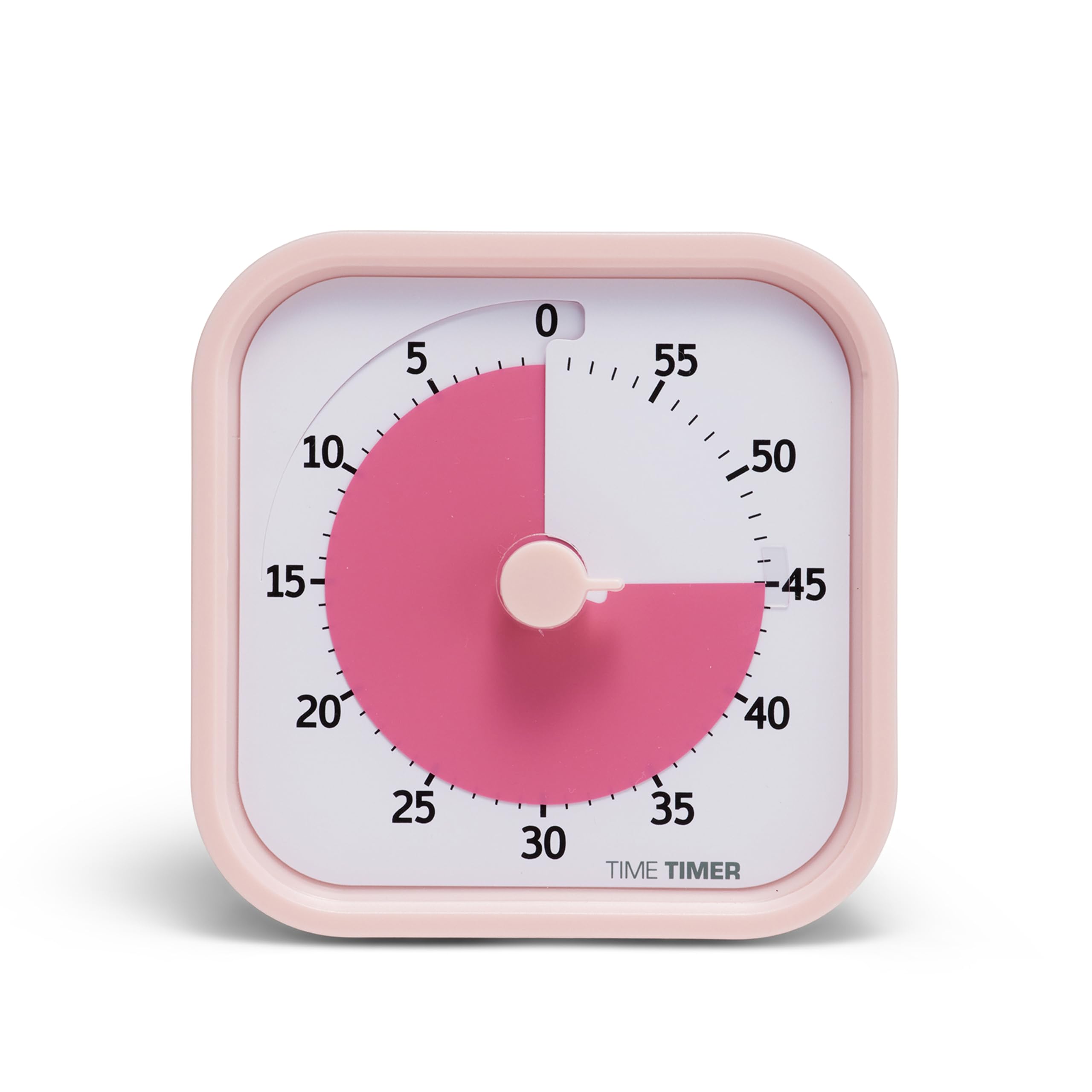 TIME TIMER frontal Peony Pink mostrando cara limpia y beneficio visual