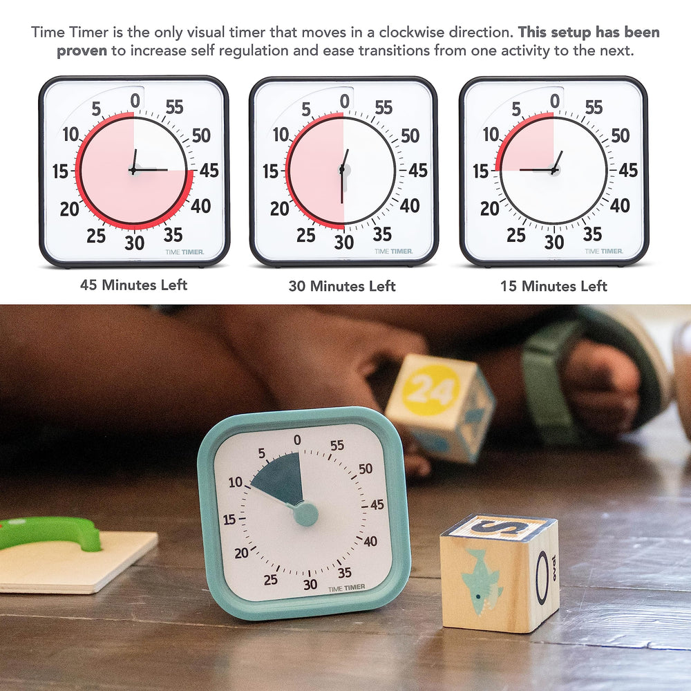 TIME TIMER comparado con objeto cotidiano para entender tamaño compacto