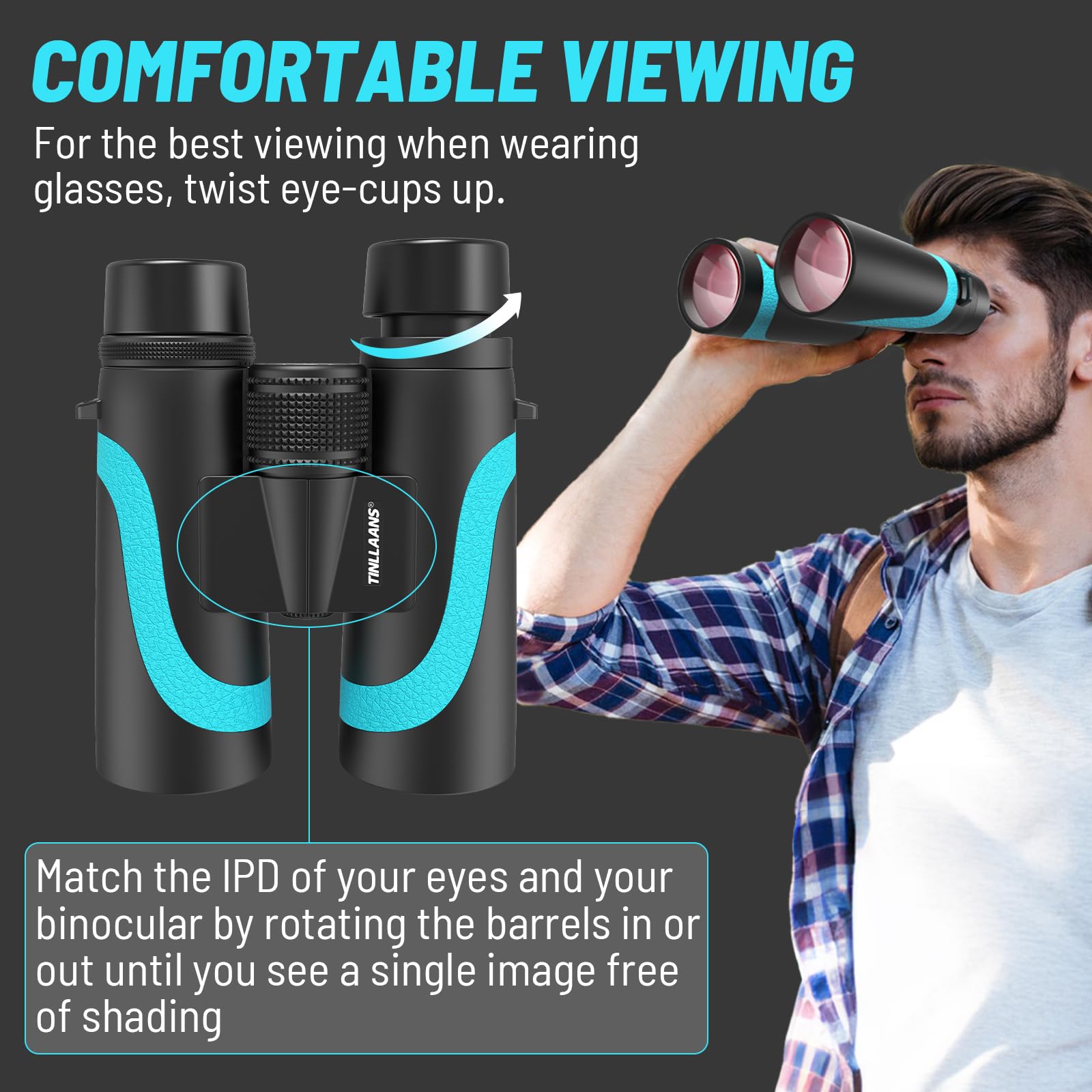 Tinllaans ocular ajustable apto para usuarios con gafas