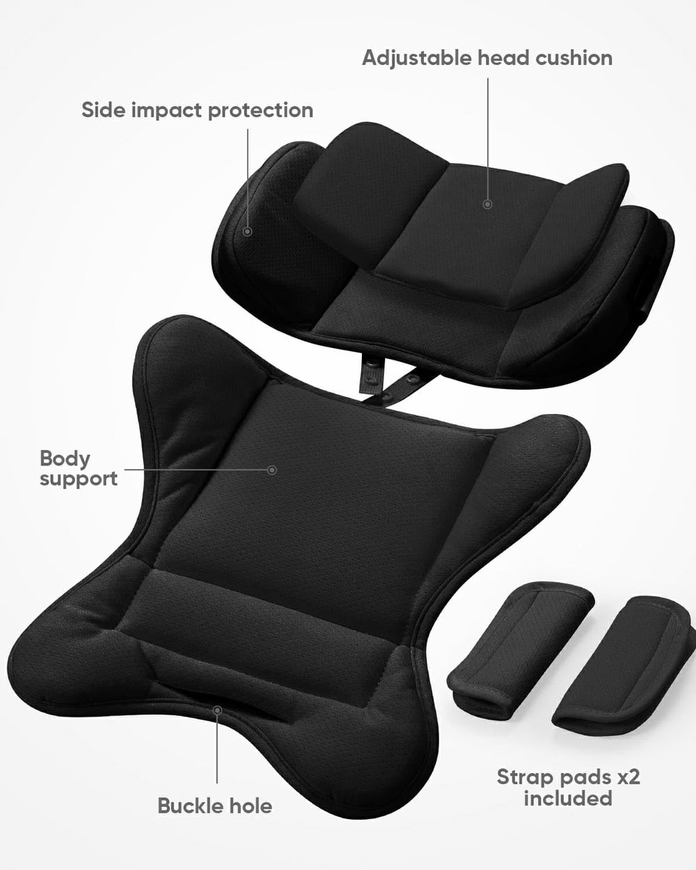 TinlyFinly inserto colocado en silla Doona demostrando compatibilidad universal
