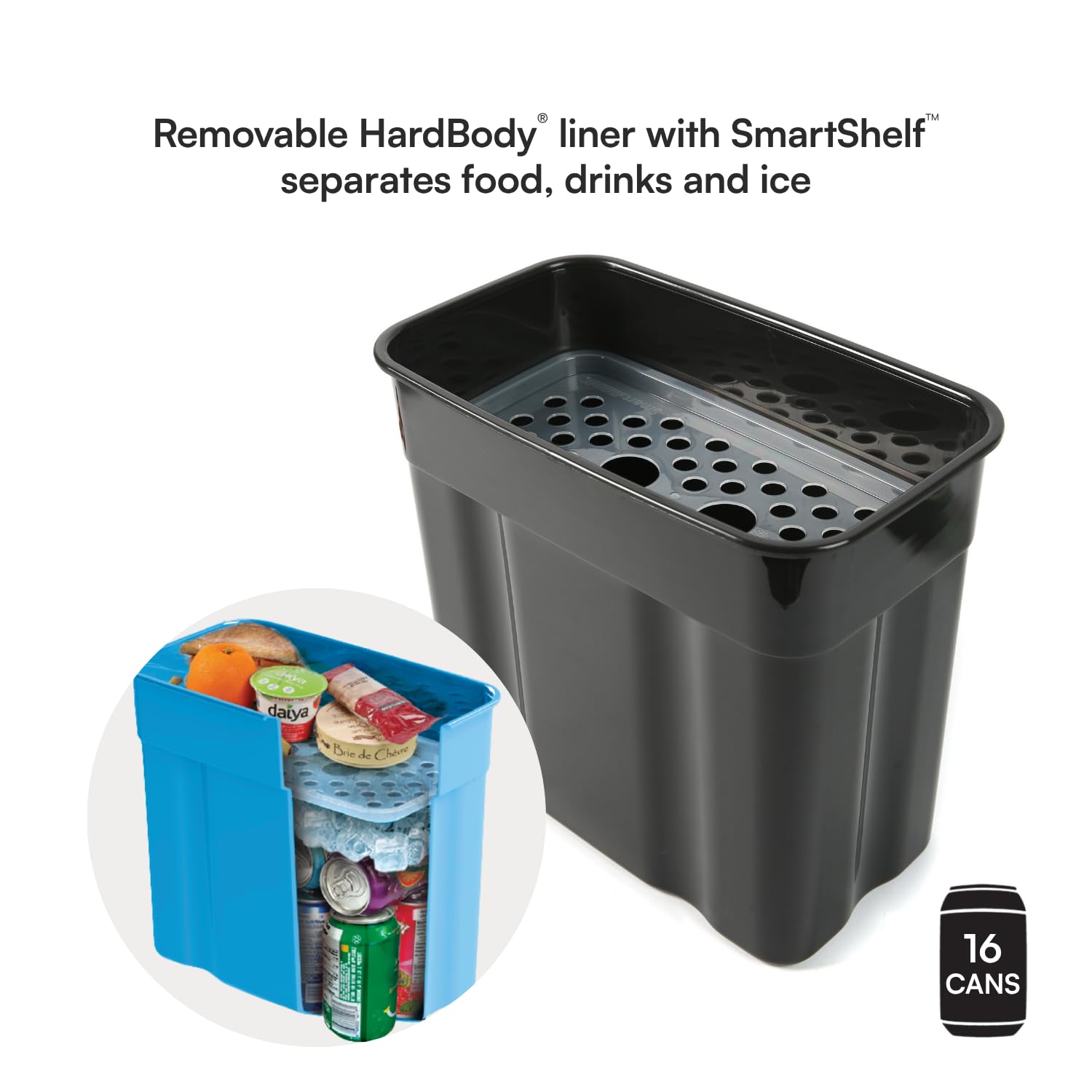 Titan by Arctic Zone interior HardBody con SmartShelf que organiza y protege alimentos