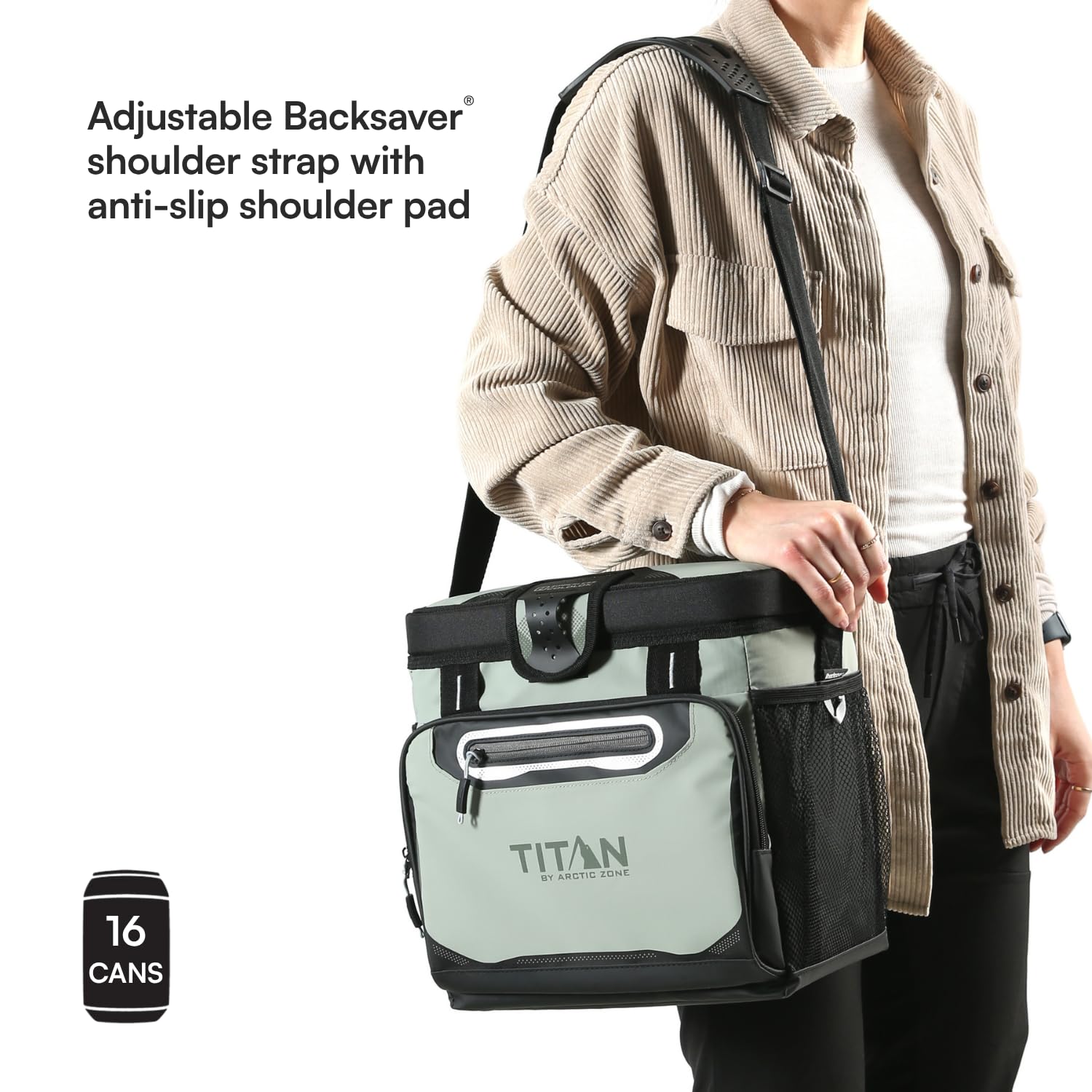 Titan by Arctic Zone correa Backsaver con almohadilla antideslizante para transporte cómodo