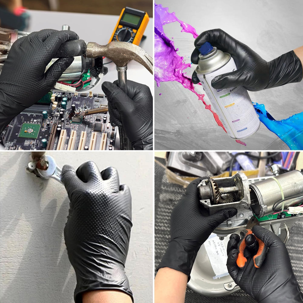 TitanFlex guantes en taller mecánico ilustrando uso real