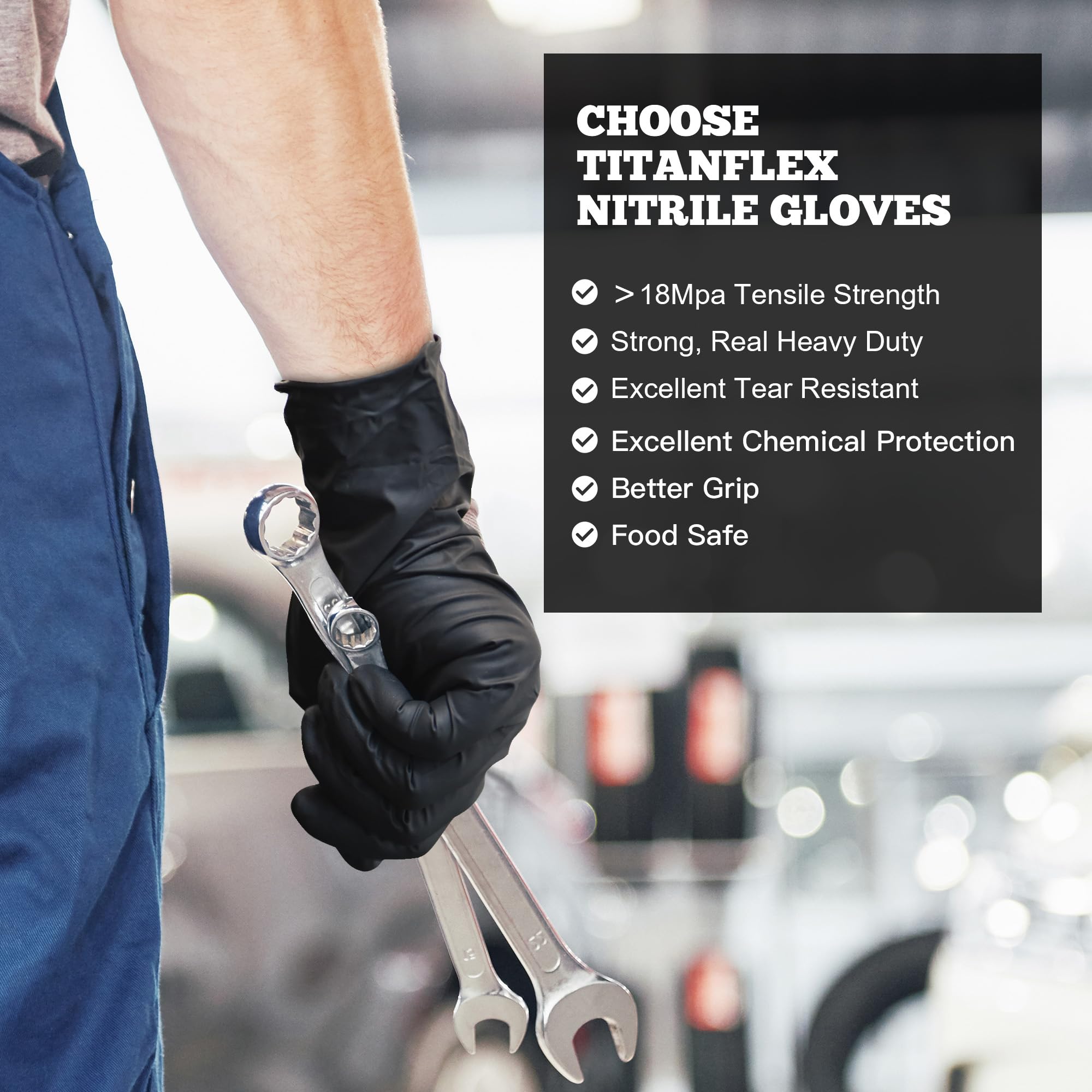 TitanFlex guantes en cocina durante preparación, higiene y manejo de alimentos