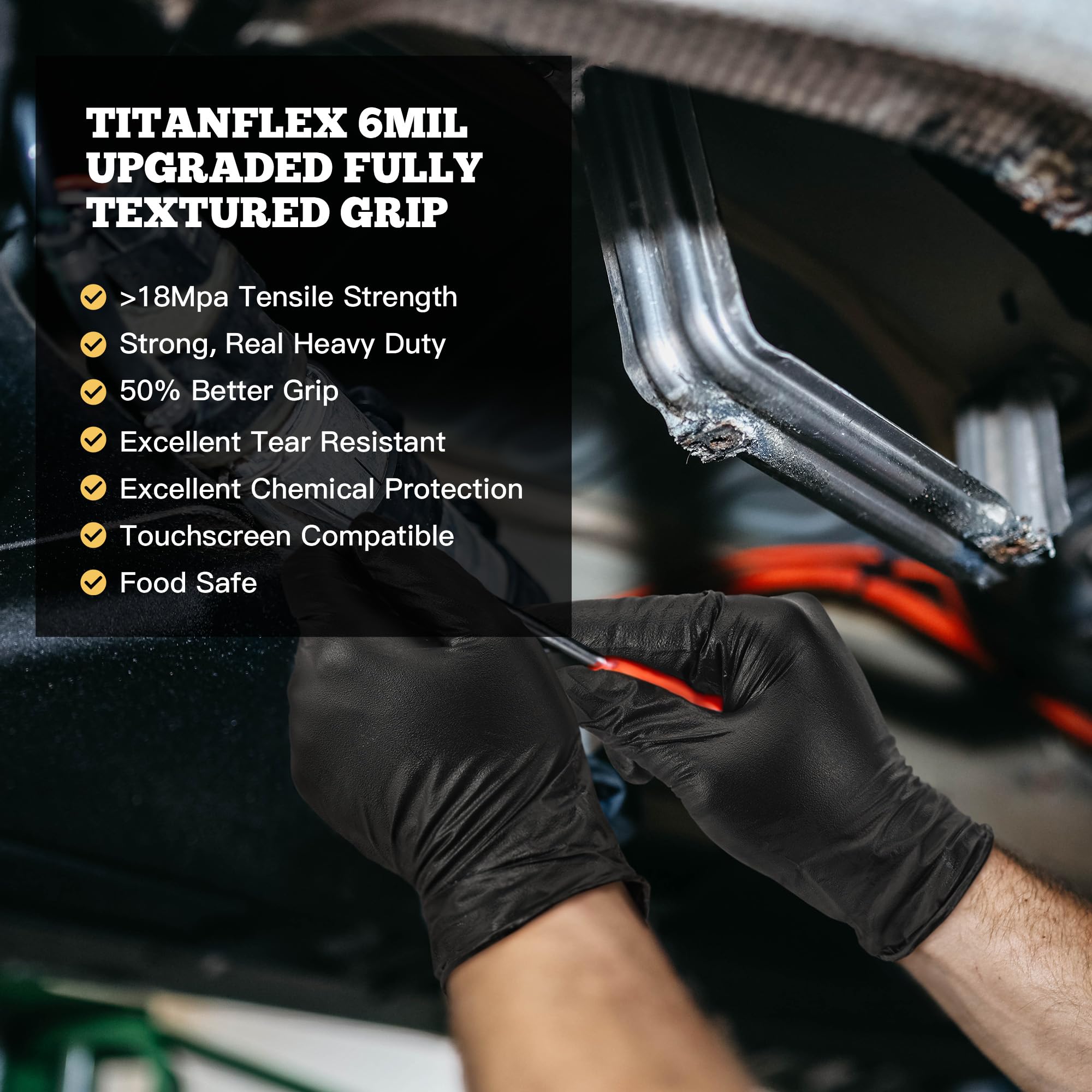 TitanFlex primer plano de la textura en la palma resaltando tracción superior