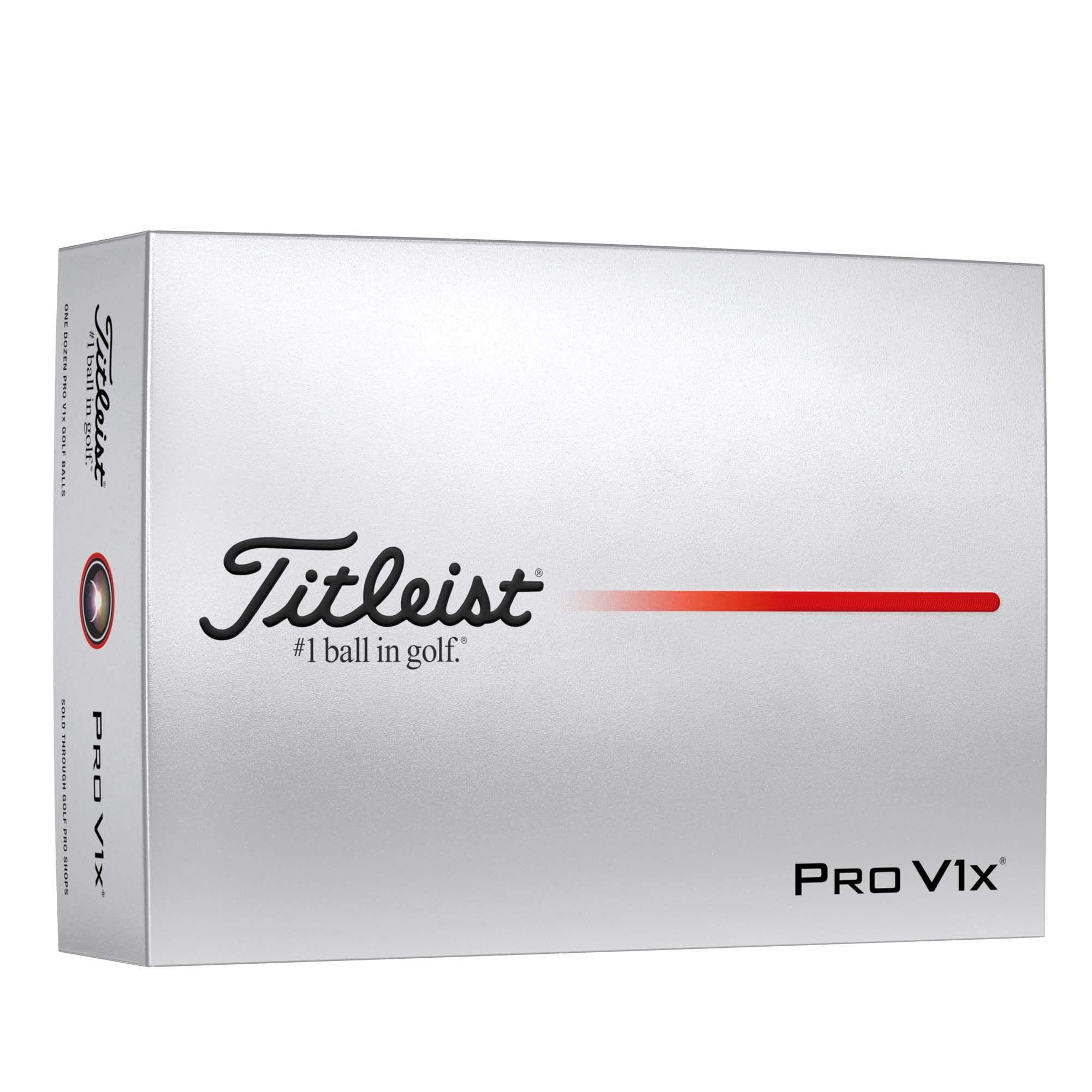 Titleist Pro V1x frente del empaque mostrando calidad premium