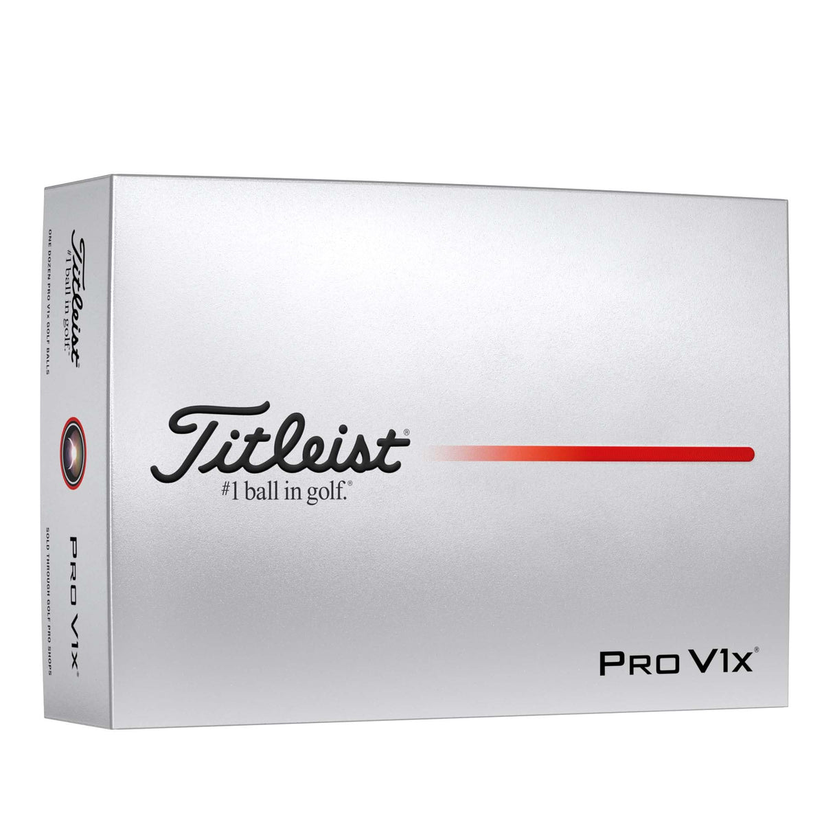 Titleist Pro V1x frente del empaque mostrando calidad premium
