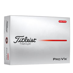 Titleist Pro V1x High #'s empaque frontal mostrando pelota premium y confianza en distancia