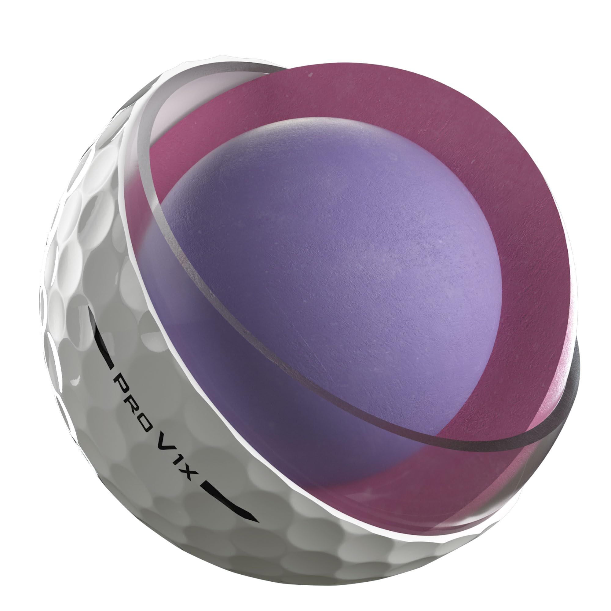 Titleist Pro V1x High #'s comparación de tamaño en mano para referencia de escala