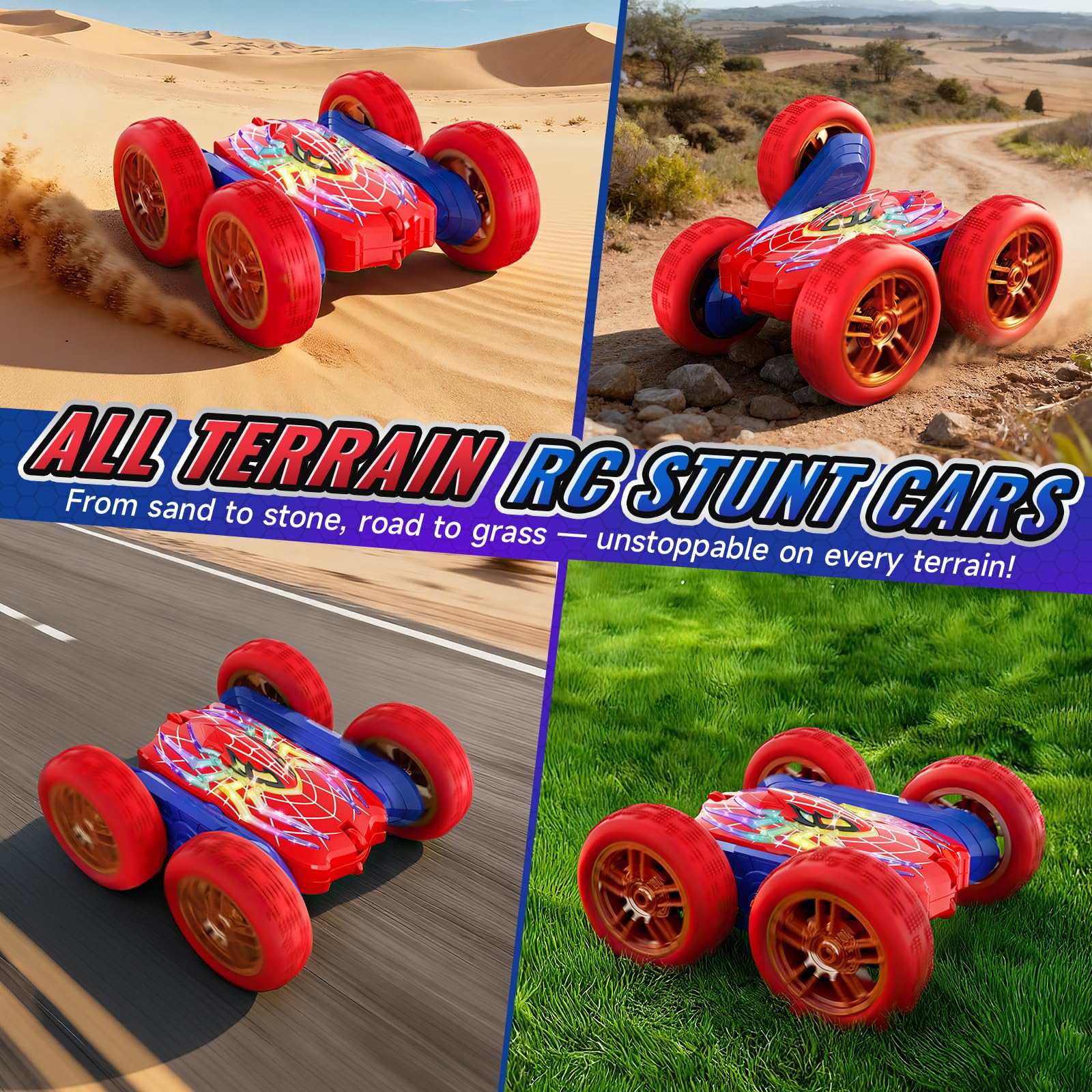 Tiyvnsi circulando en césped demostrando rendimiento off-road y estabilidad