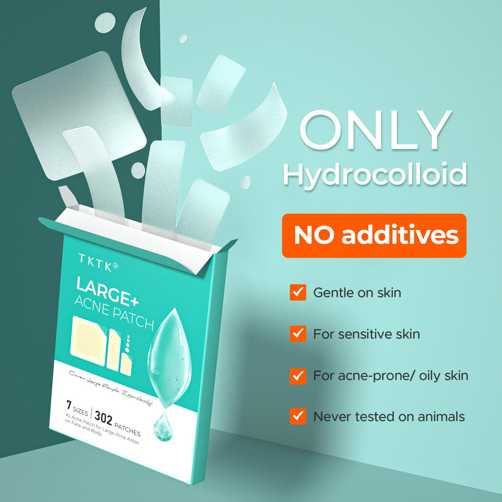 TKTK etiqueta con ingredientes 100% hidrocoloide sin fragancias