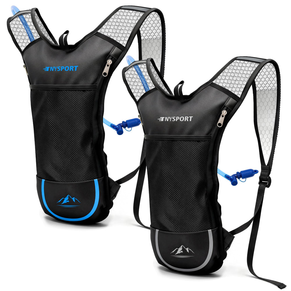 TNYSPORT frontal de mochila hidratación mostrando diseño compacto y ligereza