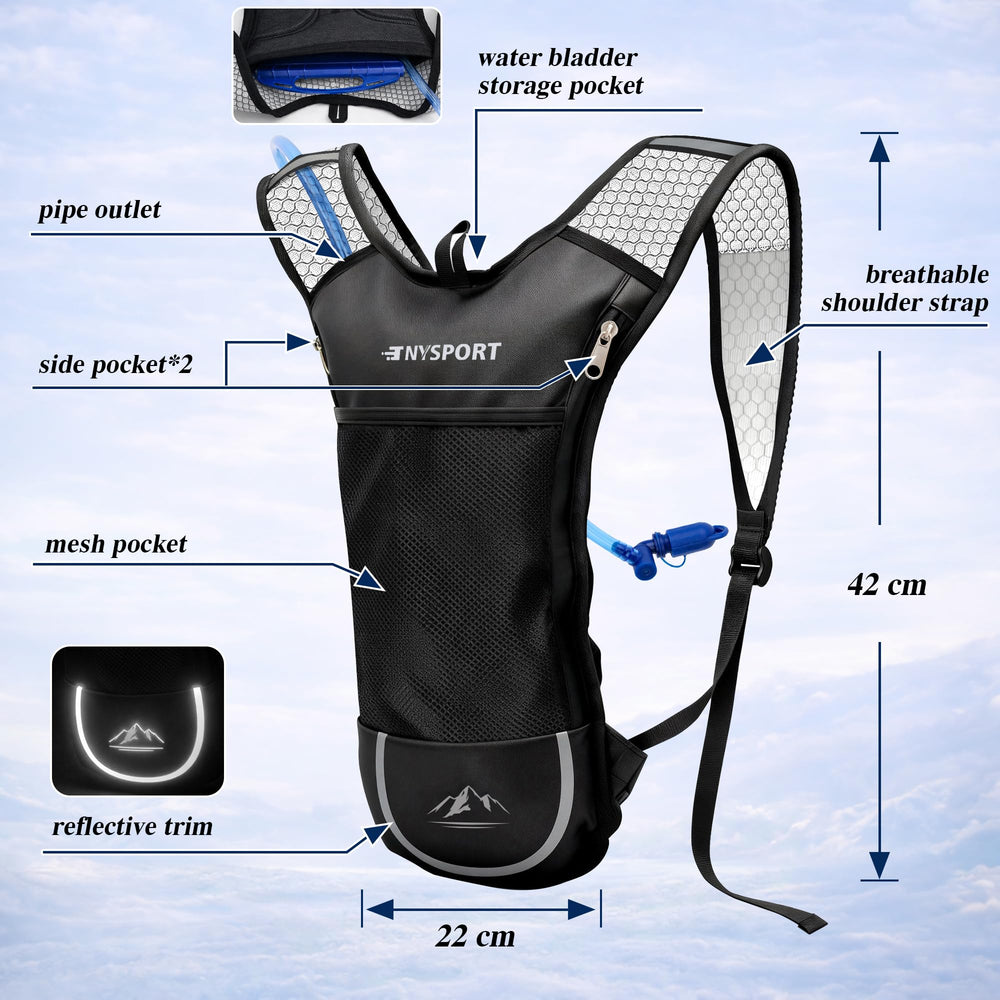TNYSPORT mochila en uso durante senderismo ofreciendo estabilidad y ajuste
