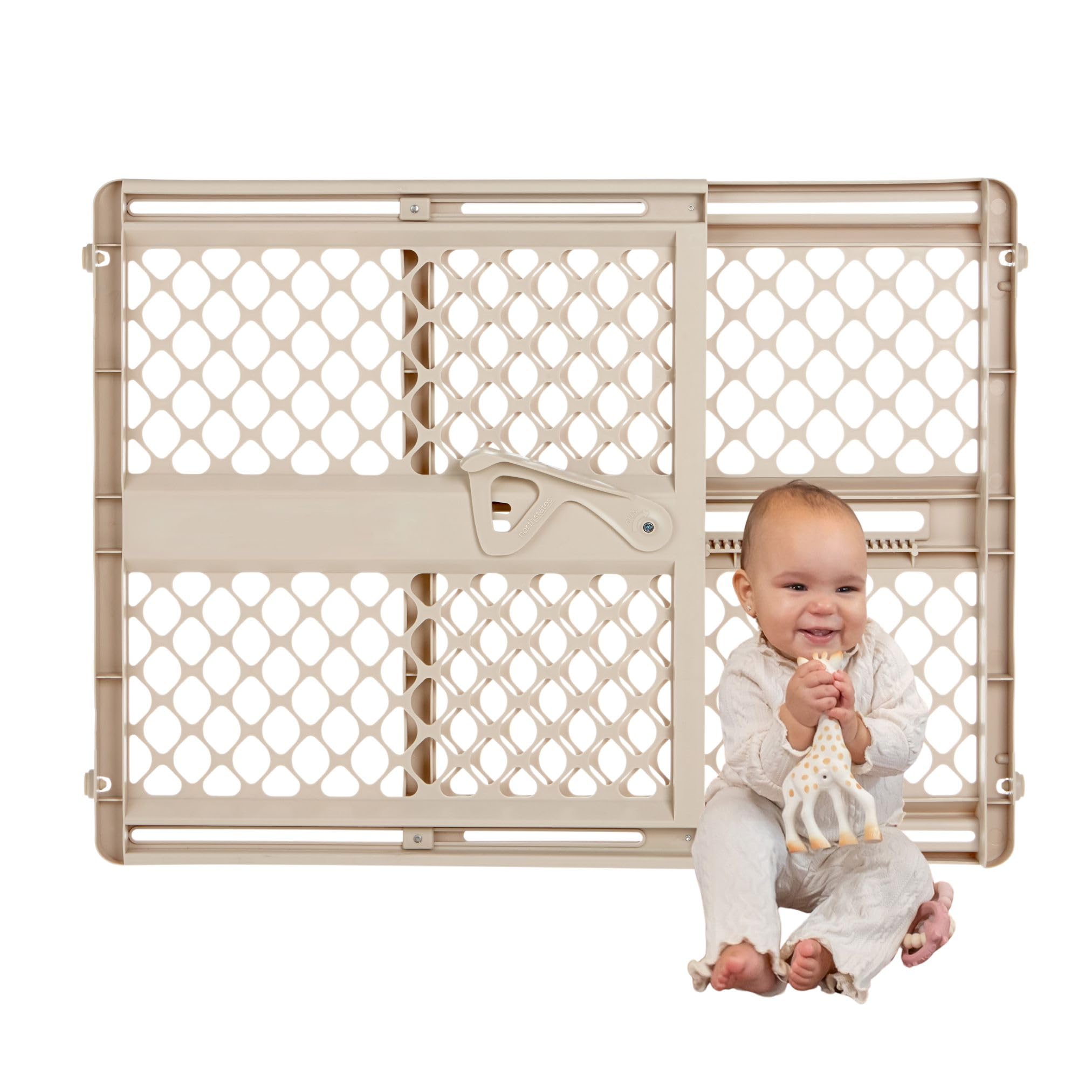 Toddleroo Supergate Ergo frontal mostrando la barrera segura