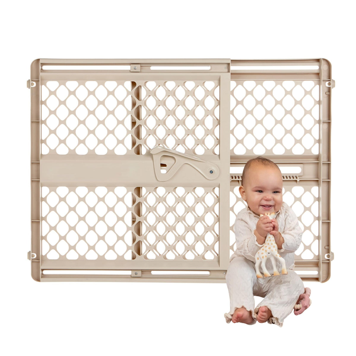 Toddleroo Supergate Ergo frontal mostrando la barrera segura