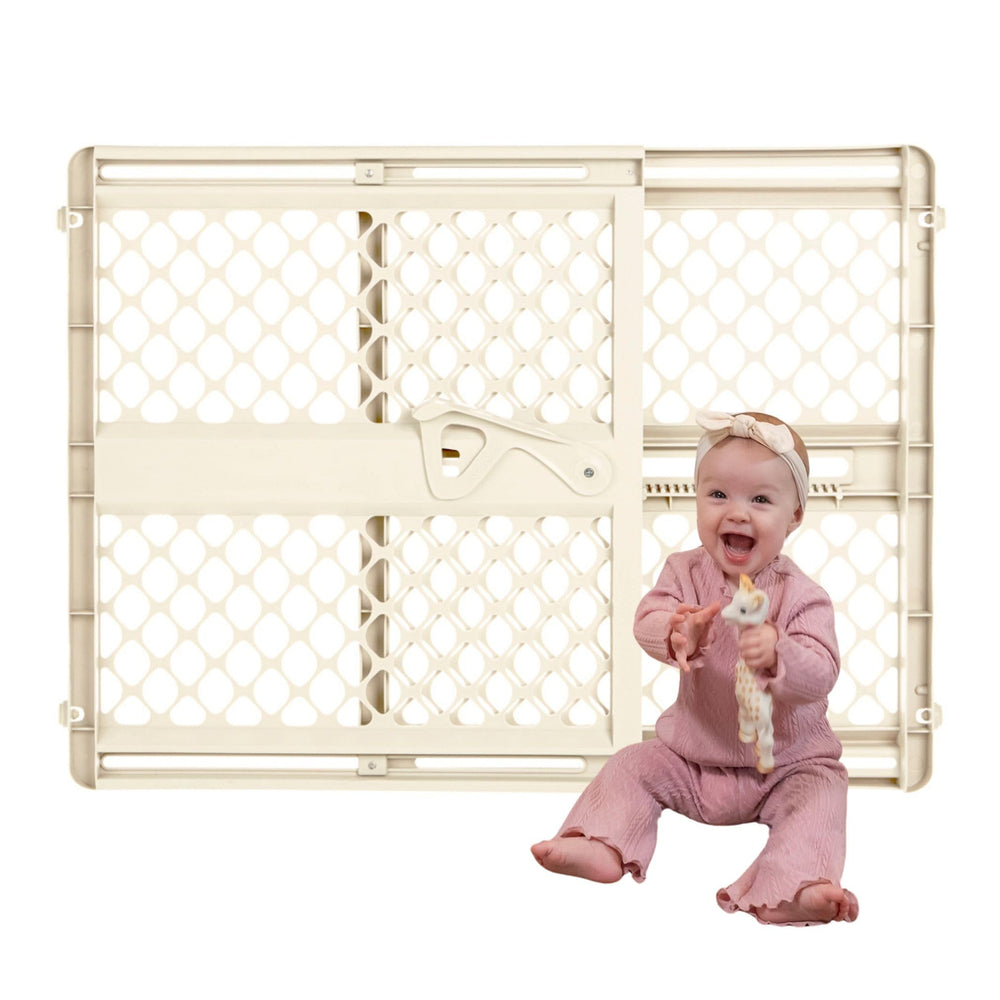Toddleroo Supergate front installed in doorway showing safe barrier