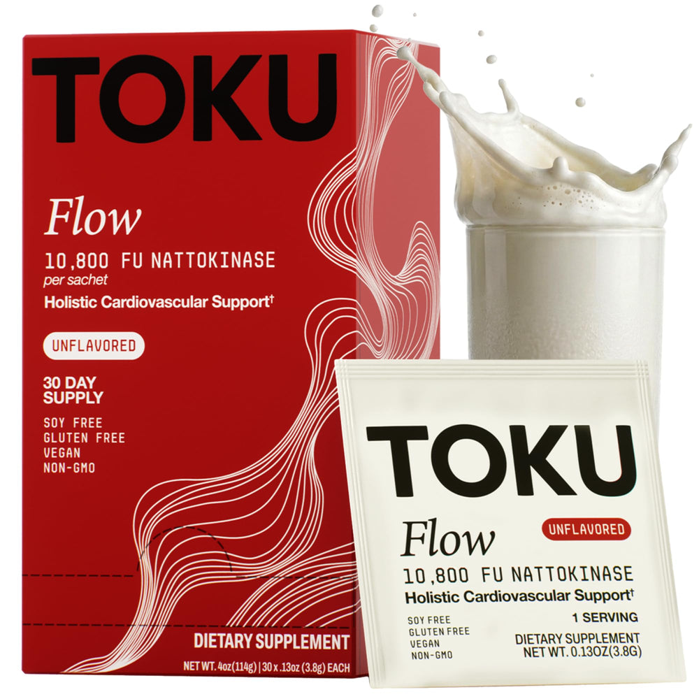Toku envase frontal mostrando nombre y tamaño, práctico para 30 raciones