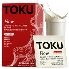 Toku envase frontal mostrando nombre y tamaño, práctico para 30 raciones