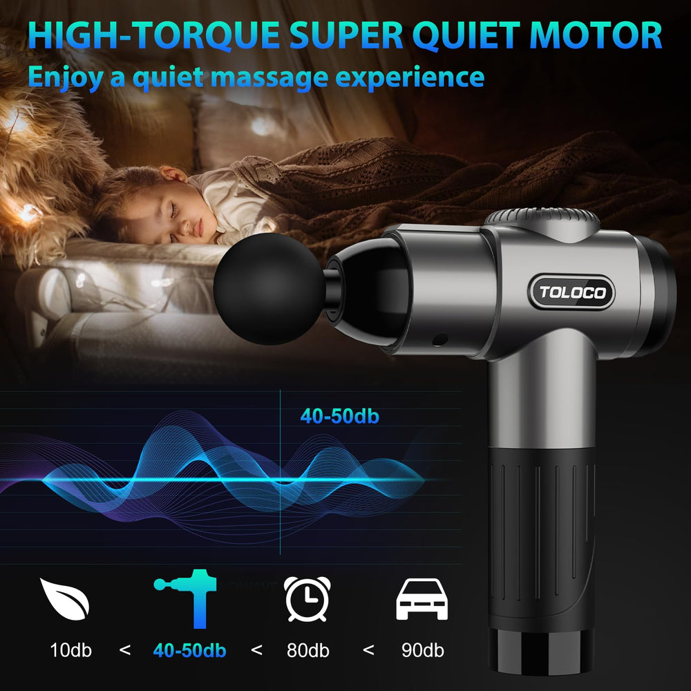 TOLOCO pantalla LED táctil mostrando niveles y batería, control rápido
