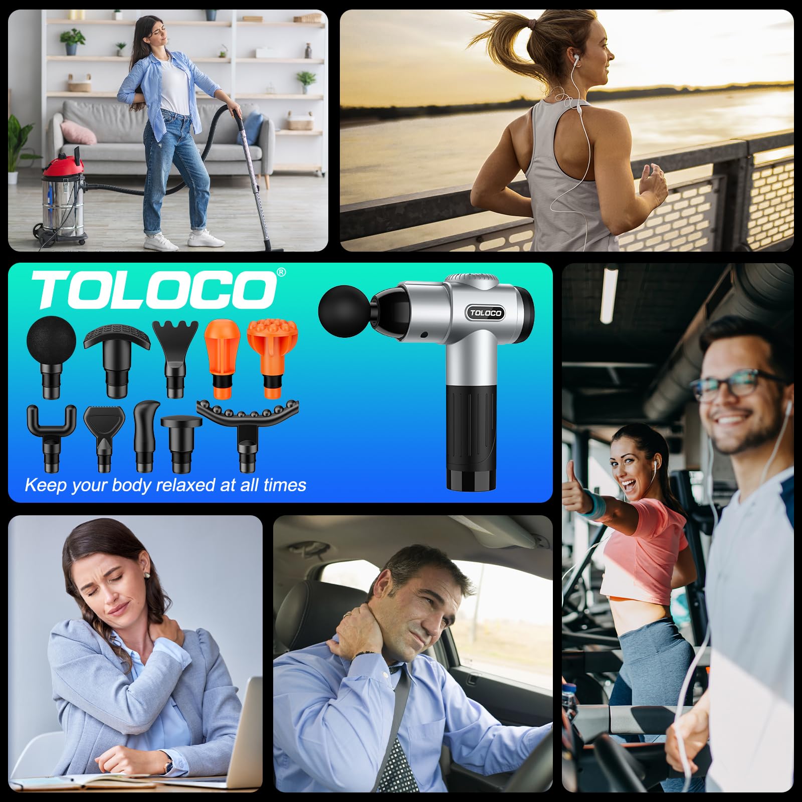 TOLOCO conjunto de diez cabezales ordenados para distintas zonas y efectos
