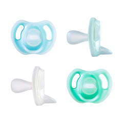 Tommee Tippee vista frontal del chupete ultraligero mostrando forma y colores