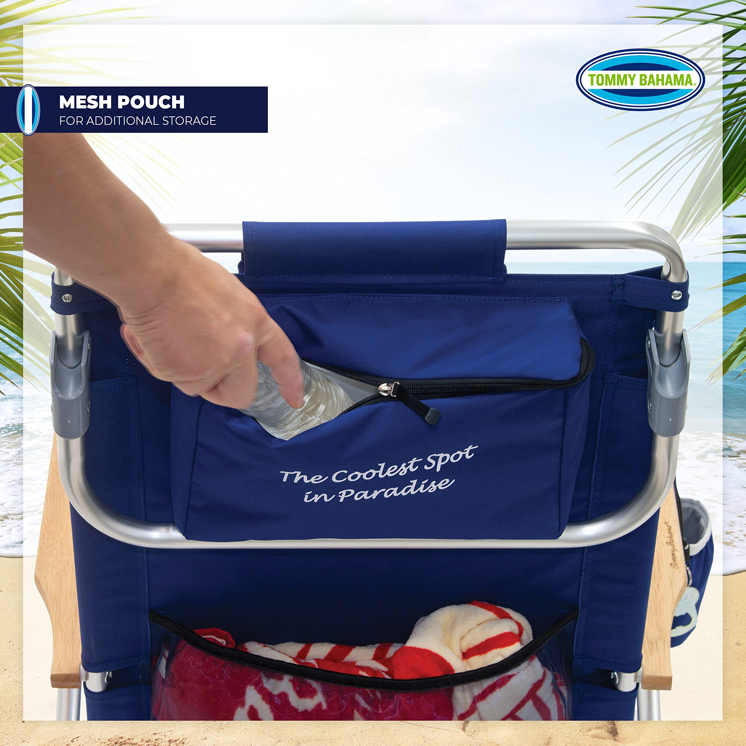 Tommy Bahama detalle de aluminio resistente al óxido, durabilidad