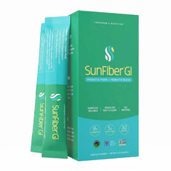 Tomorrow's Nutrition paquete frontal mostrando sobres y beneficios