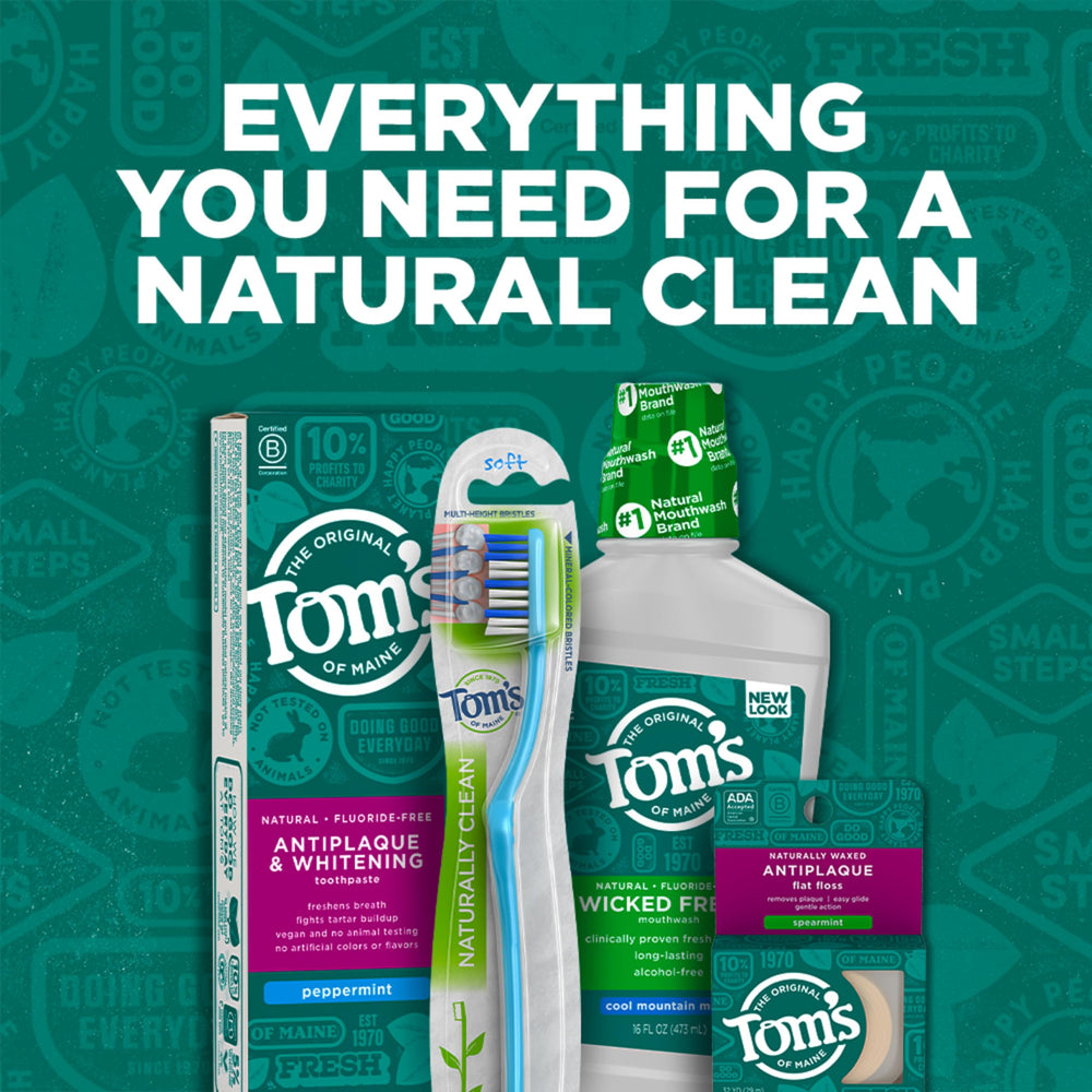 Tom's of Maine botella reciclable destacando diseño sustentable y reciclaje