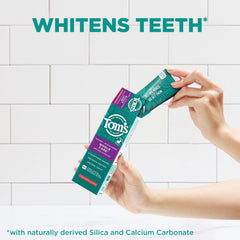 Tom's of Maine etiqueta con lista de ingredientes naturales y beneficios