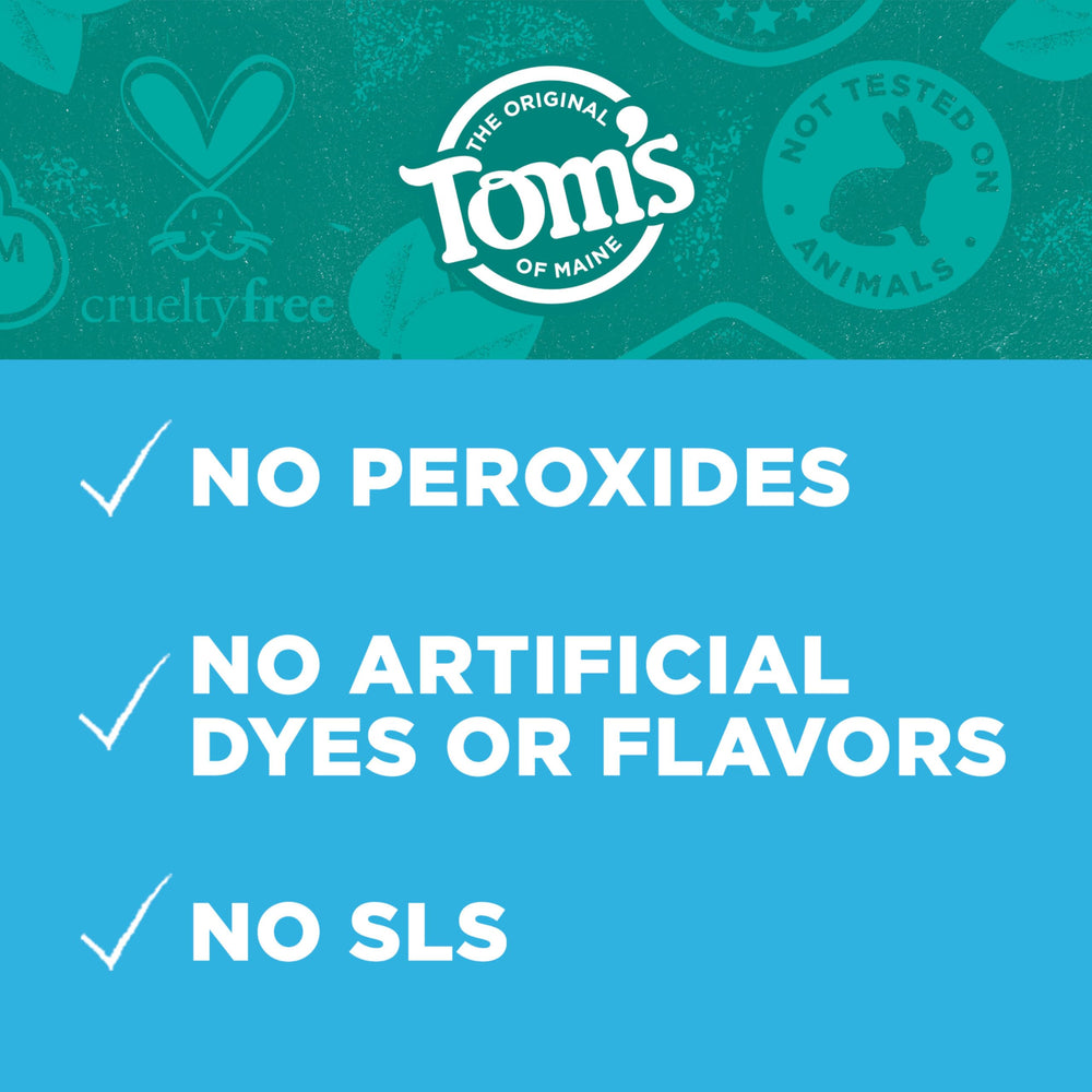 Tom's of Maine ingredientes naturales en cucharita ilustrando origen vegetal