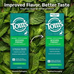 Tom's of Maine detalle de tubo y textura cremosa para limpieza efectiva