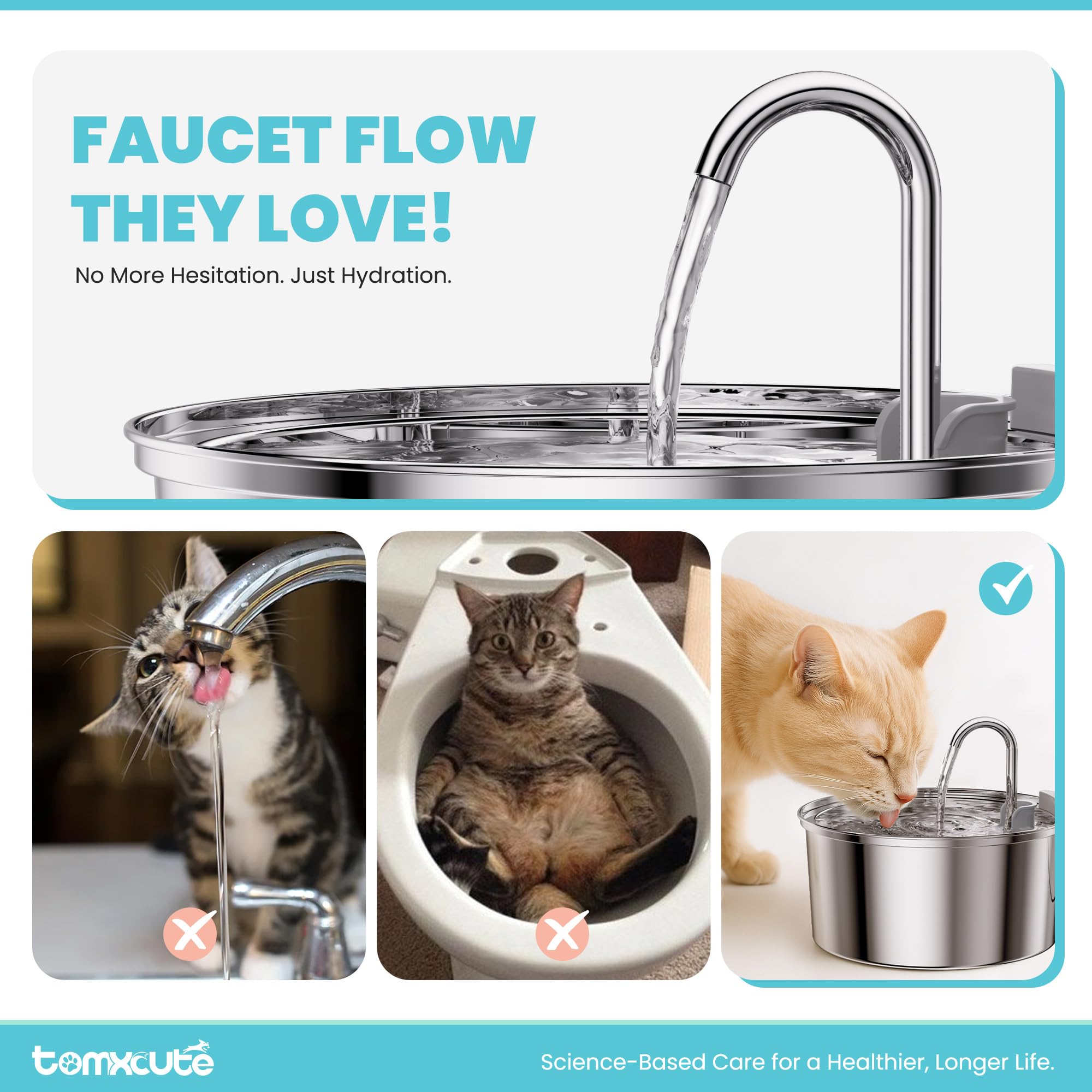 tomxcute fuente llena 3.2L, reduce las recargas semanales
