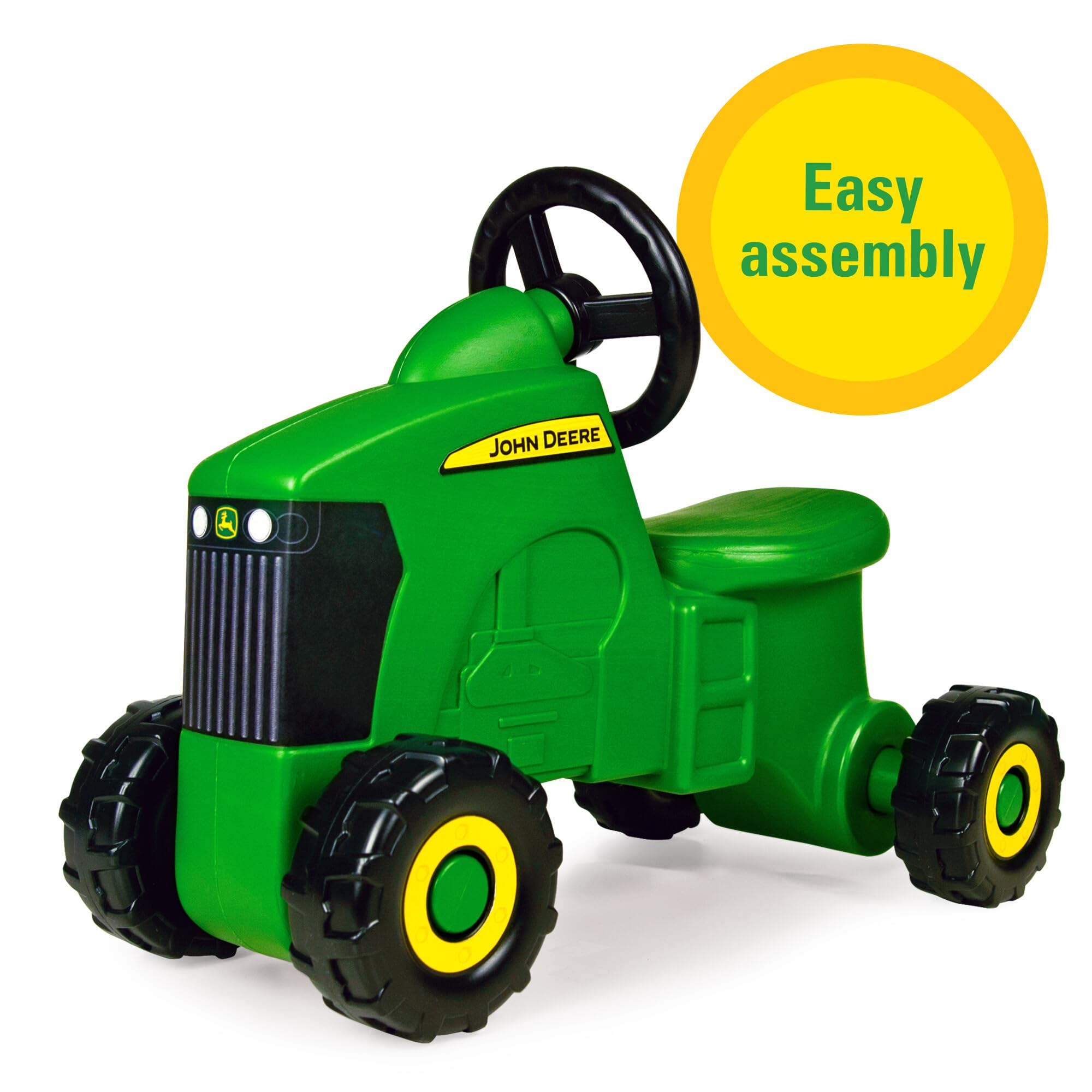 TOMY John Deere comparado con adulto para apreciar escala infantil